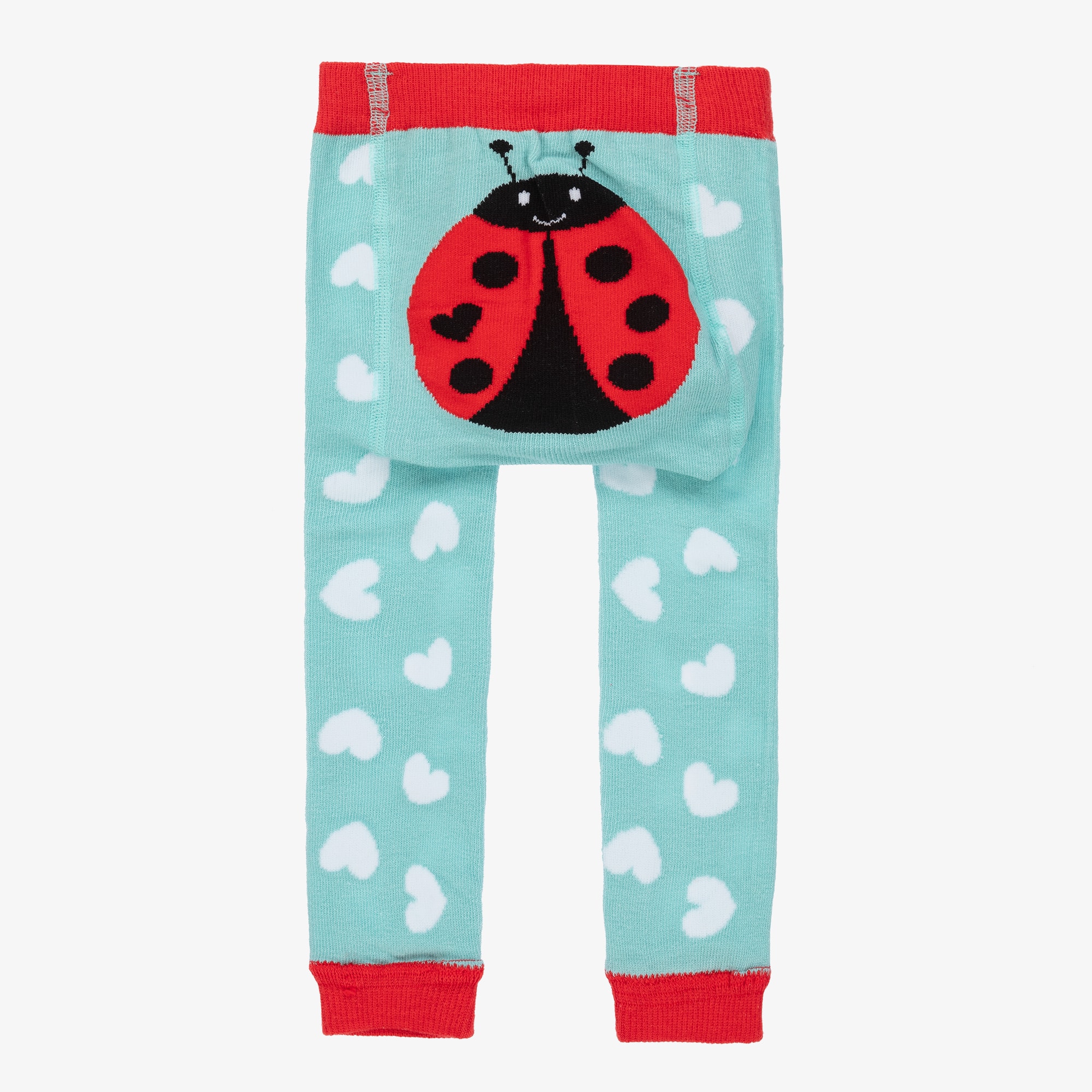Girls Blue Cotton Leggings - View 1