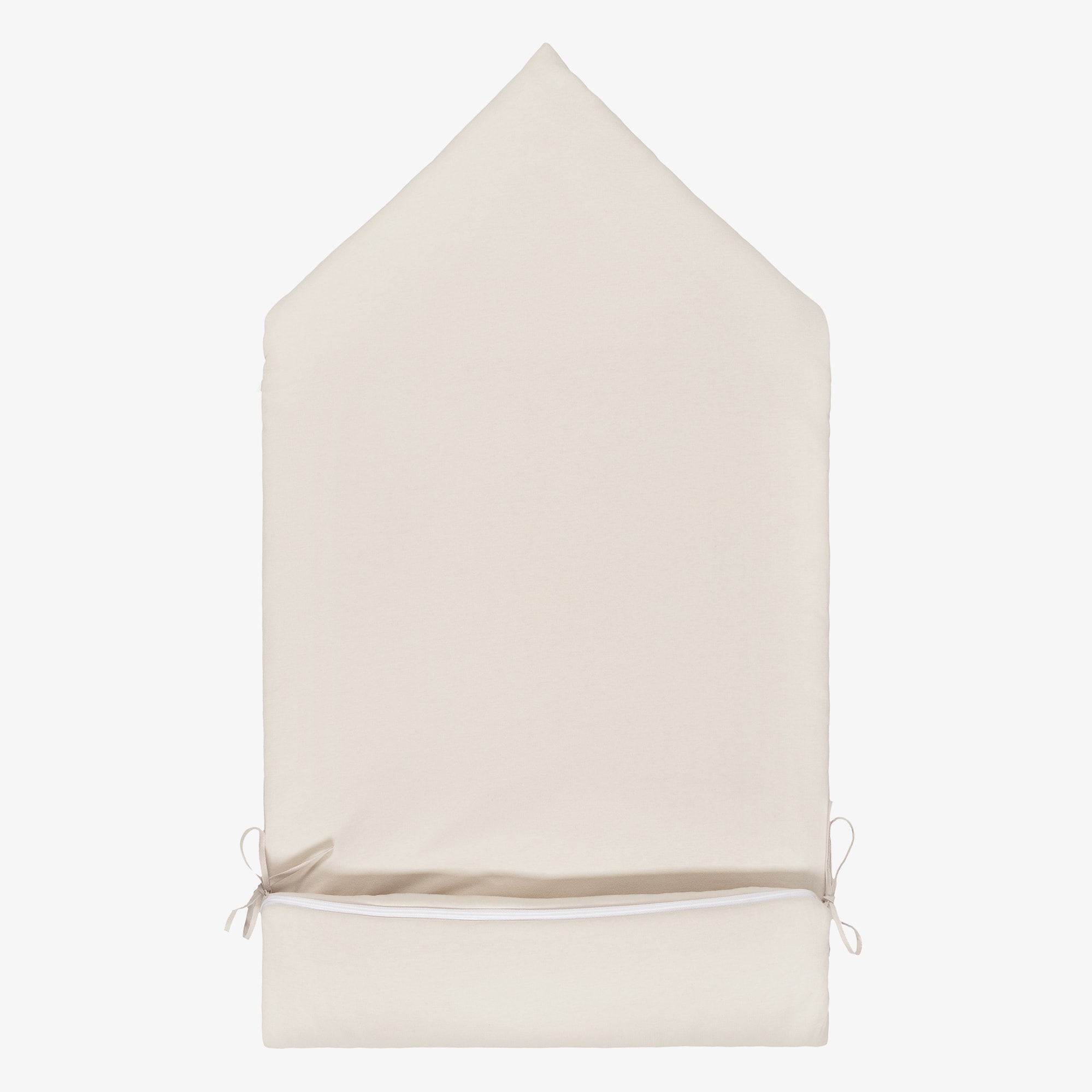 Beige Cotton Jersey Embroidered Baby Nest (90cm) - View 2