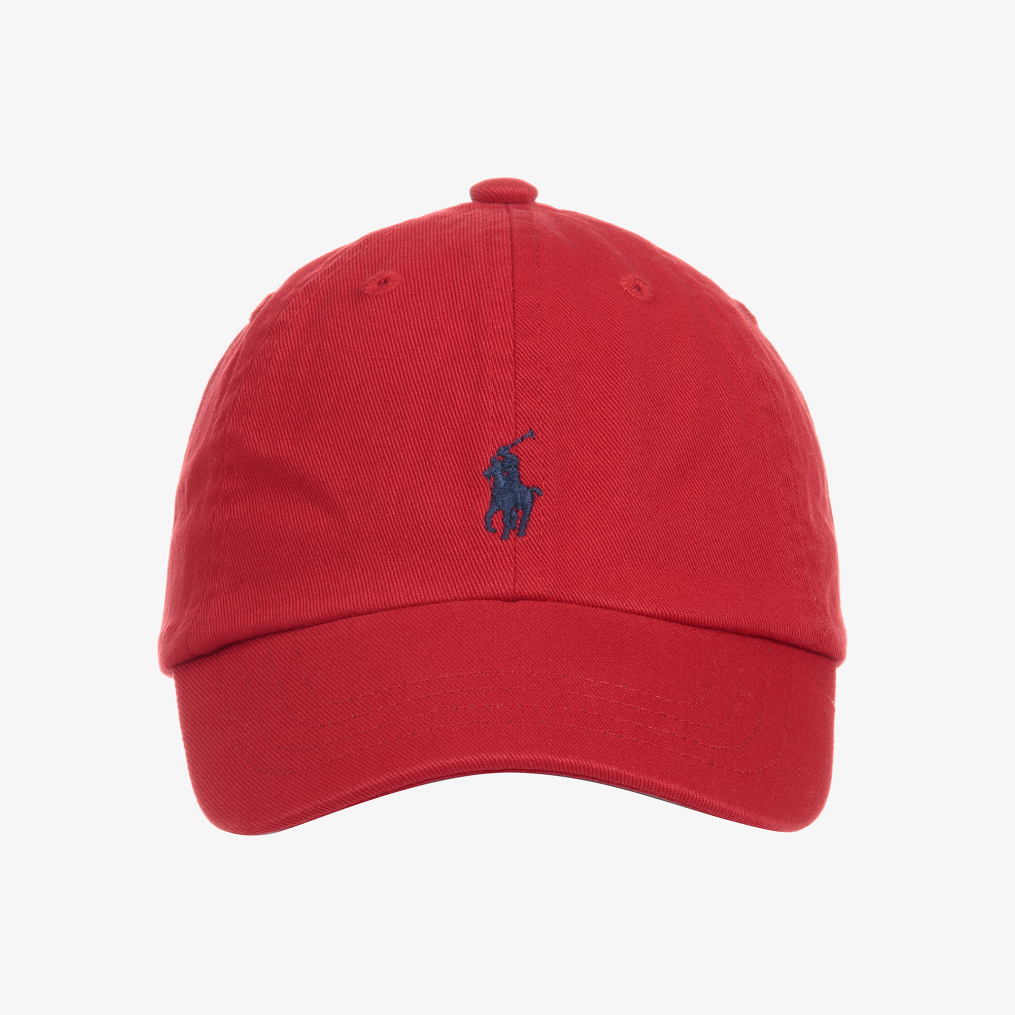 Baby Red Cotton Embroidered Pony Cap - View 2