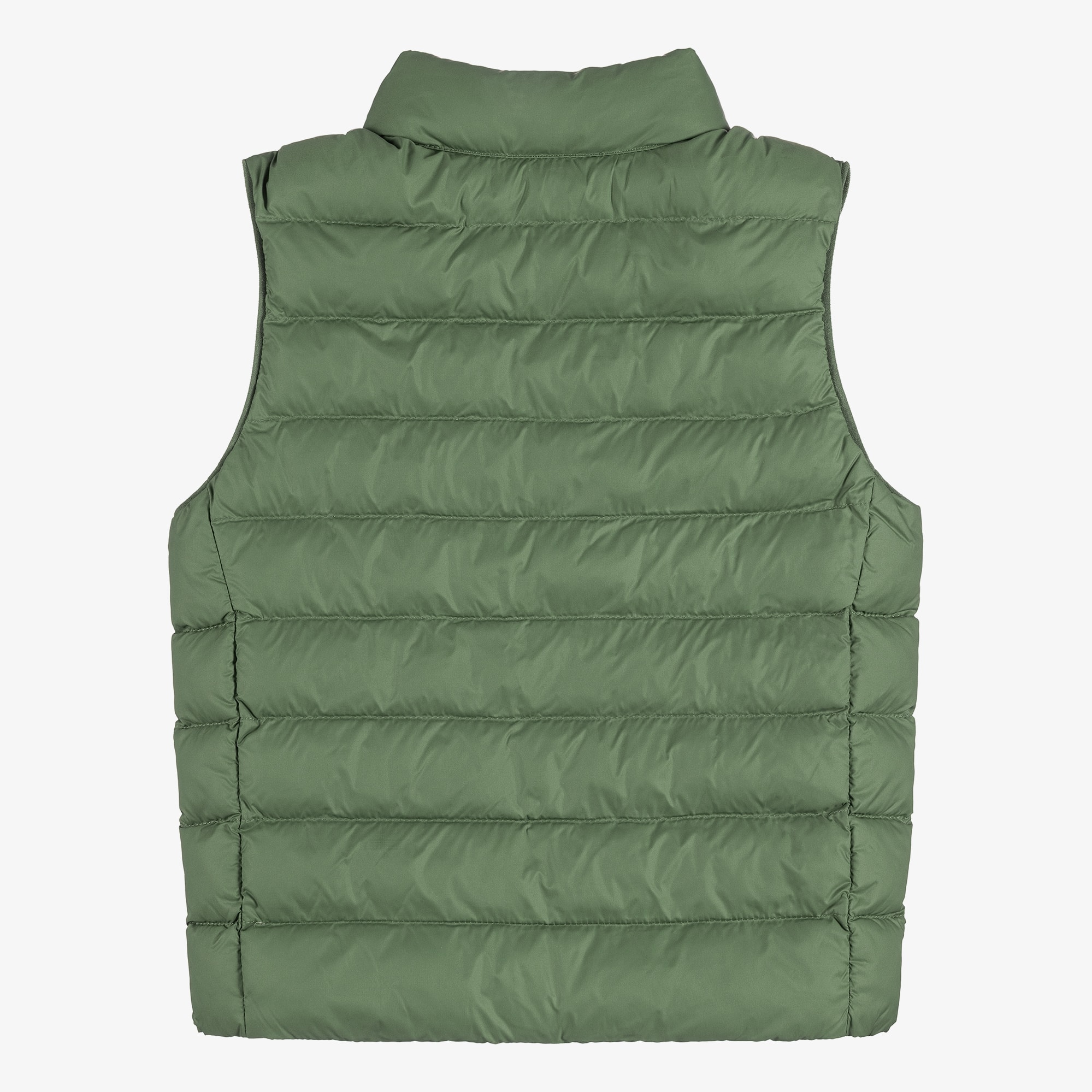 Boys Beige Packable Puffer Gilet - View 2