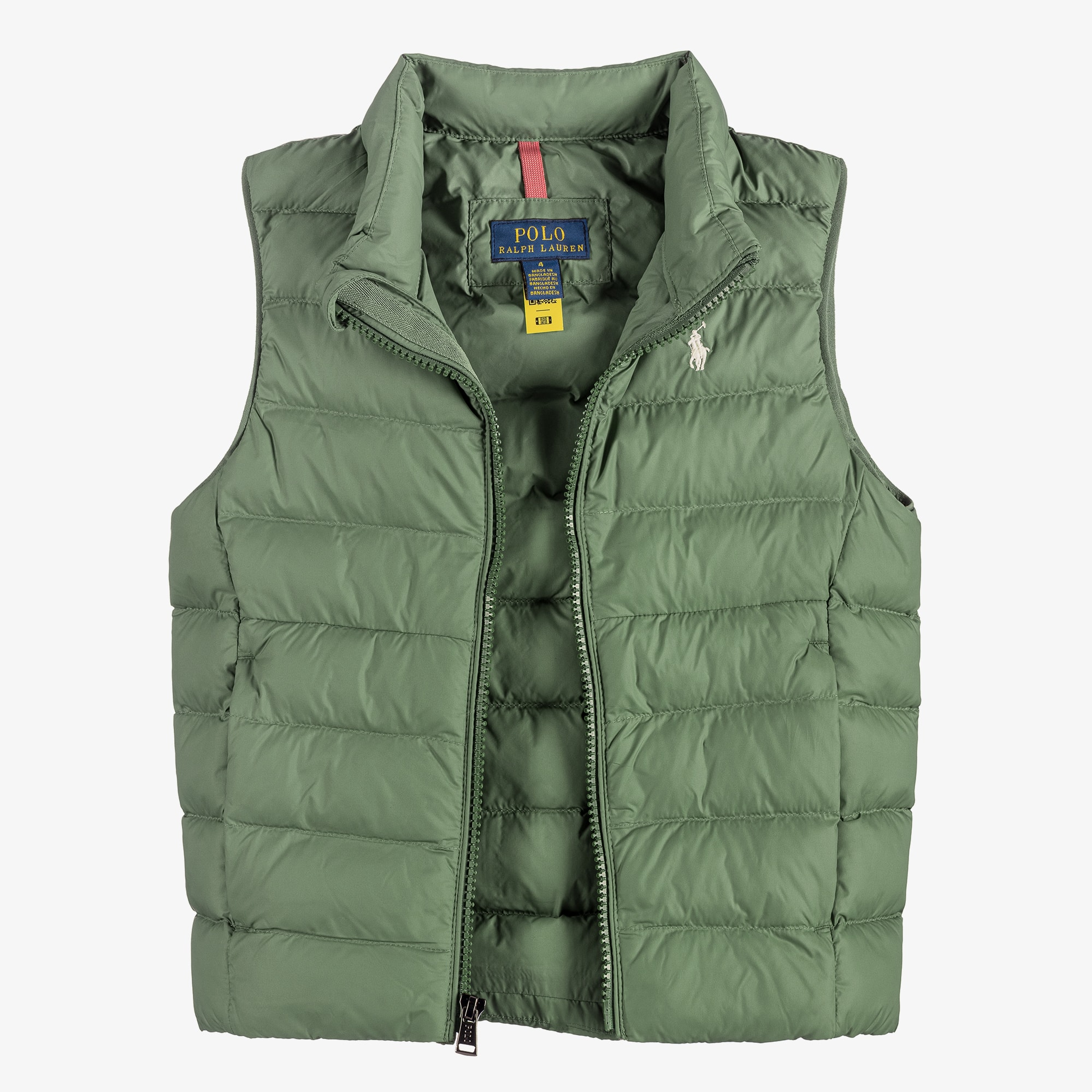 Boys Beige Packable Puffer Gilet - View 3
