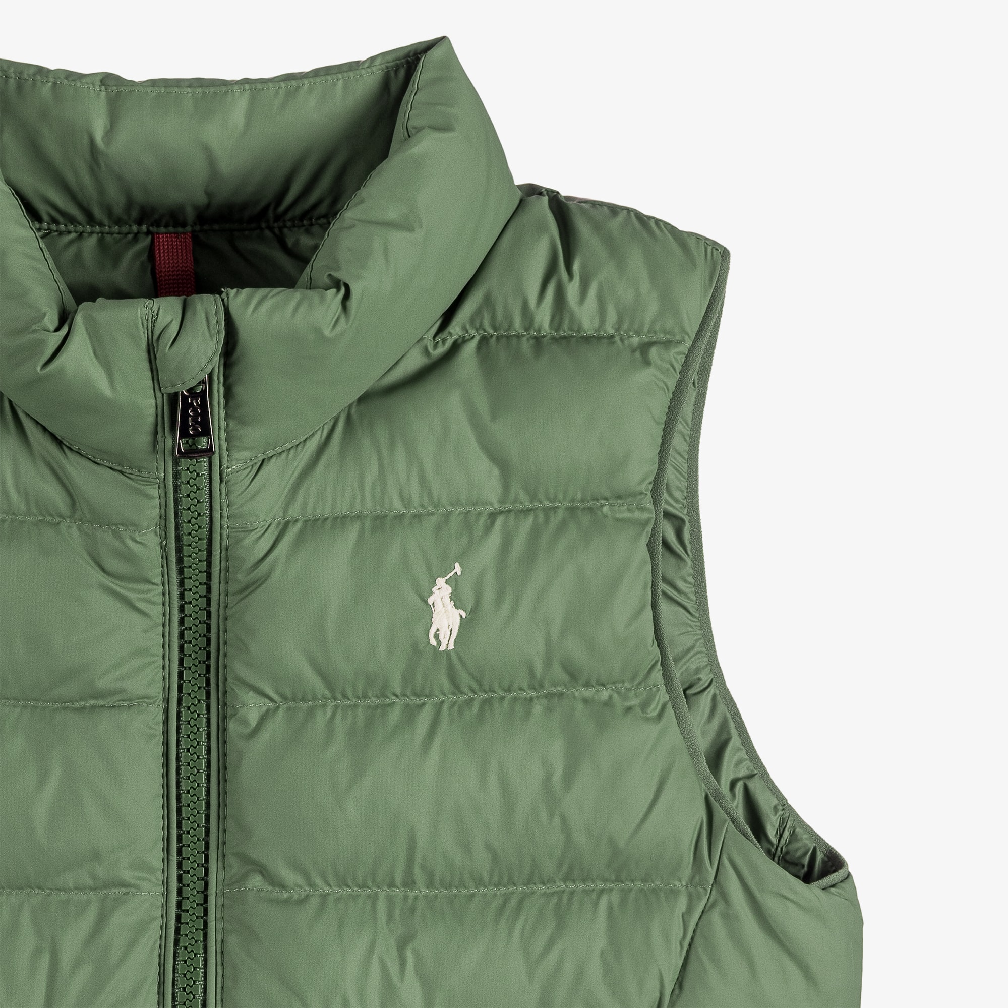 Boys Beige Packable Puffer Gilet - View 4