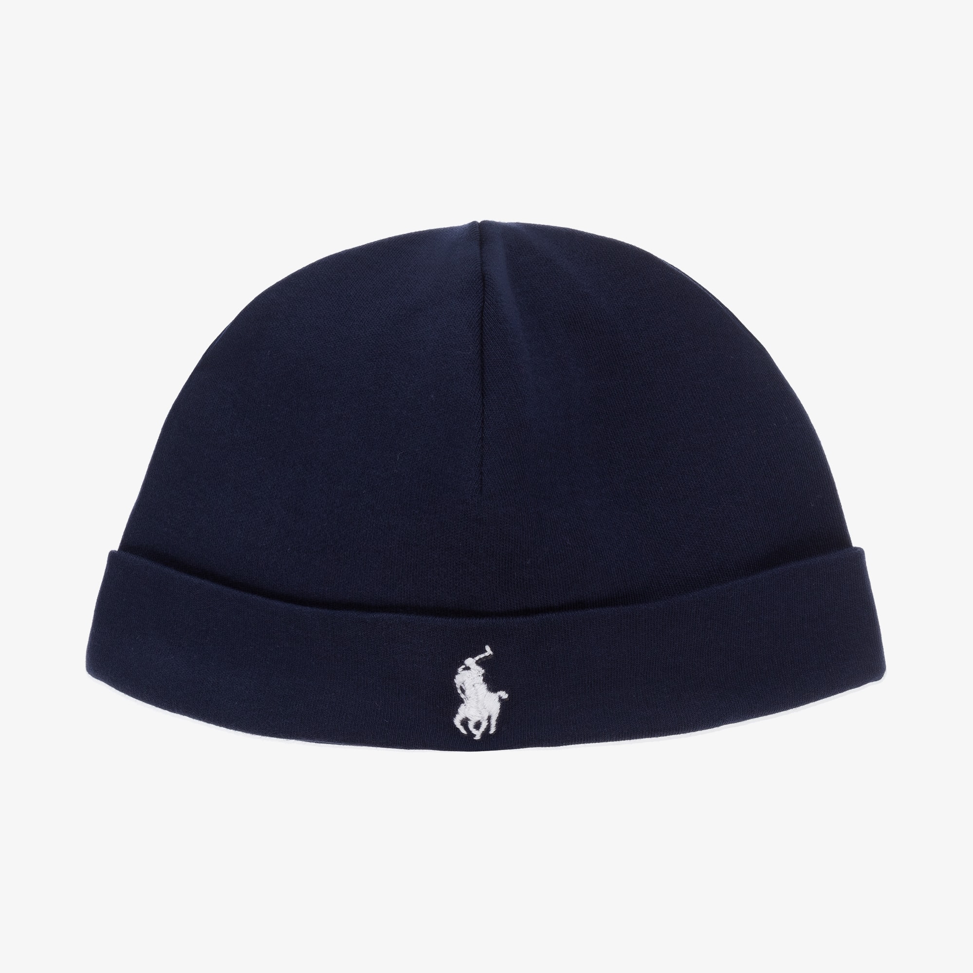 Navy Blue Cotton Baby Hat - View 1