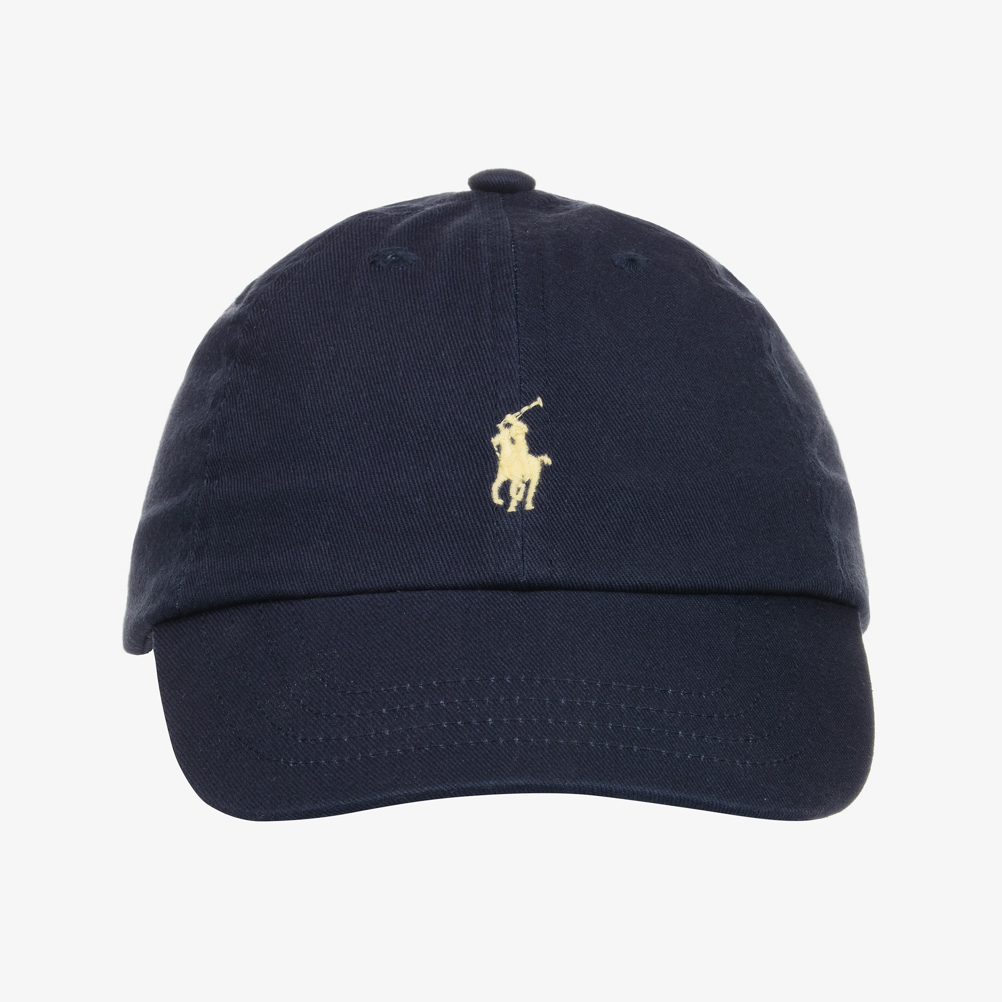 Navy Blue Cotton Pony Logo Baby Cap - View 2