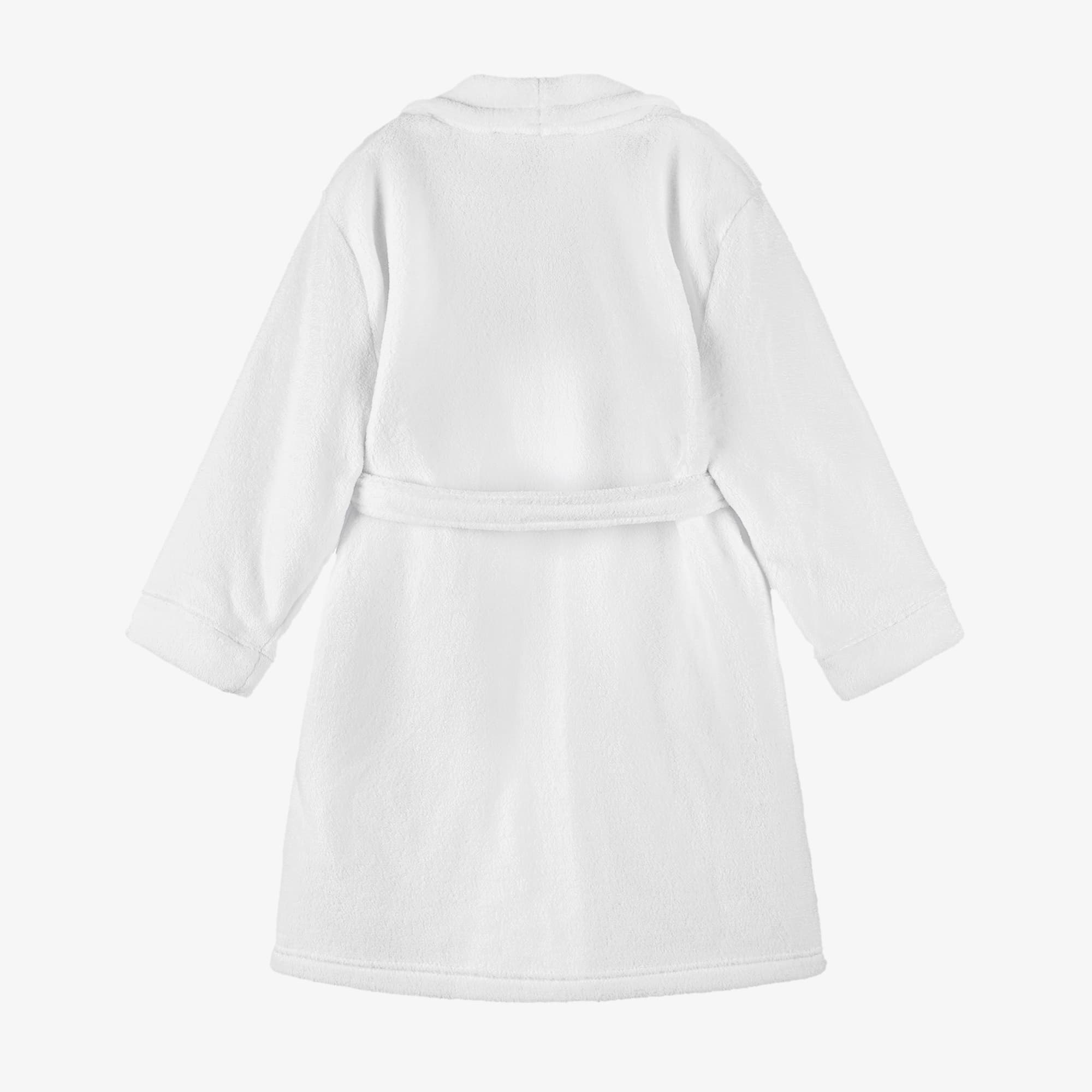 White Polo Bear Fleece Dressing Gown - alternate view