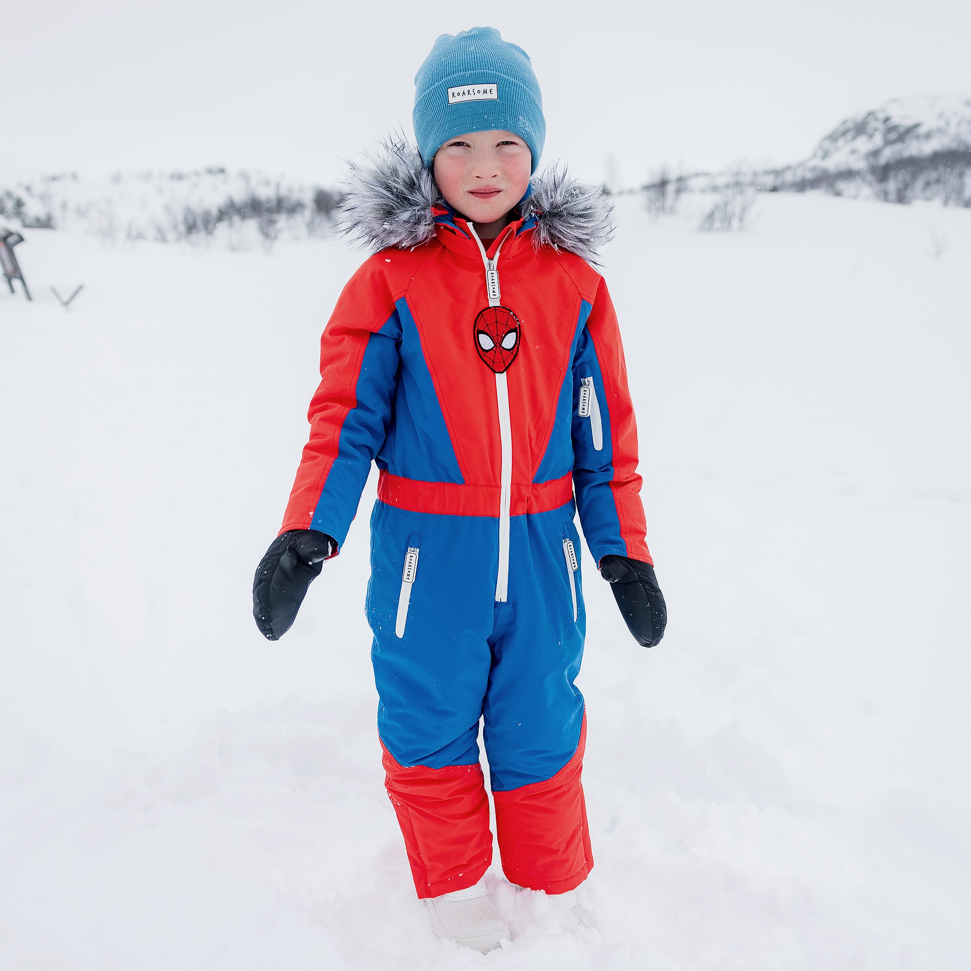 Red & Blue Spiderman Ski Snowsuit - View 2