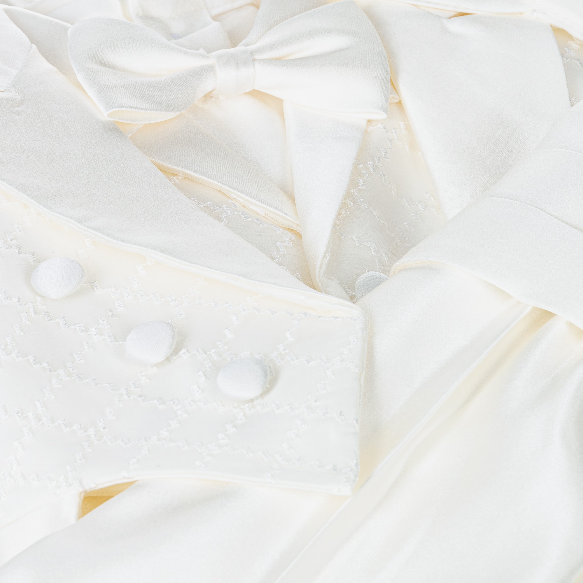 Baby Boys Ivory Tuxedo Suit - View 5
