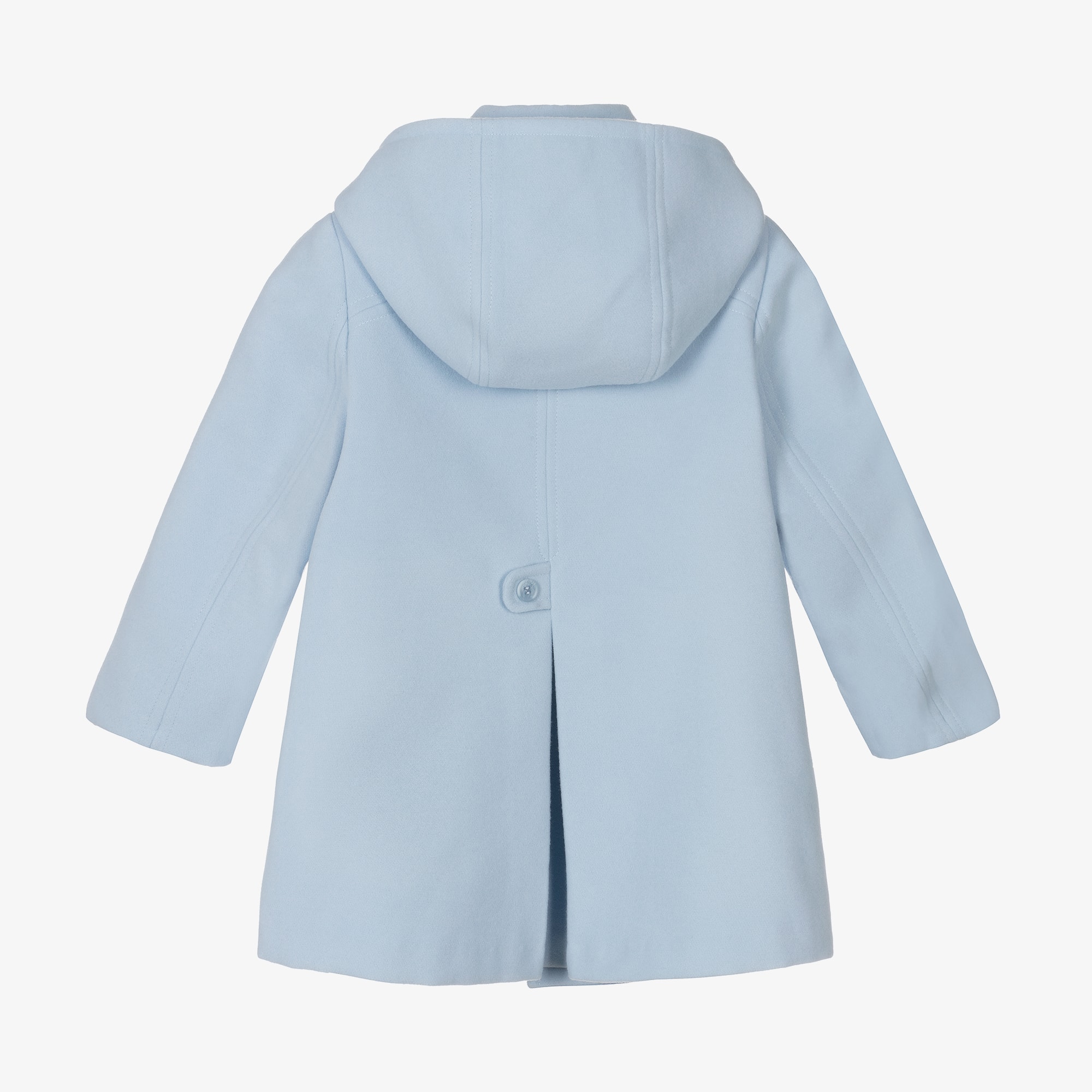 Boys Blue Hooded Coat - View 2