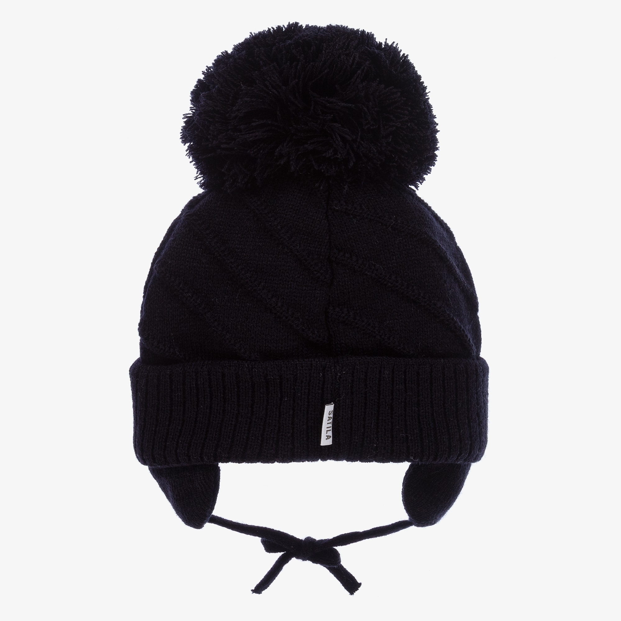 Navy Blue Jim Giant Pom-Pom Hat - View 3