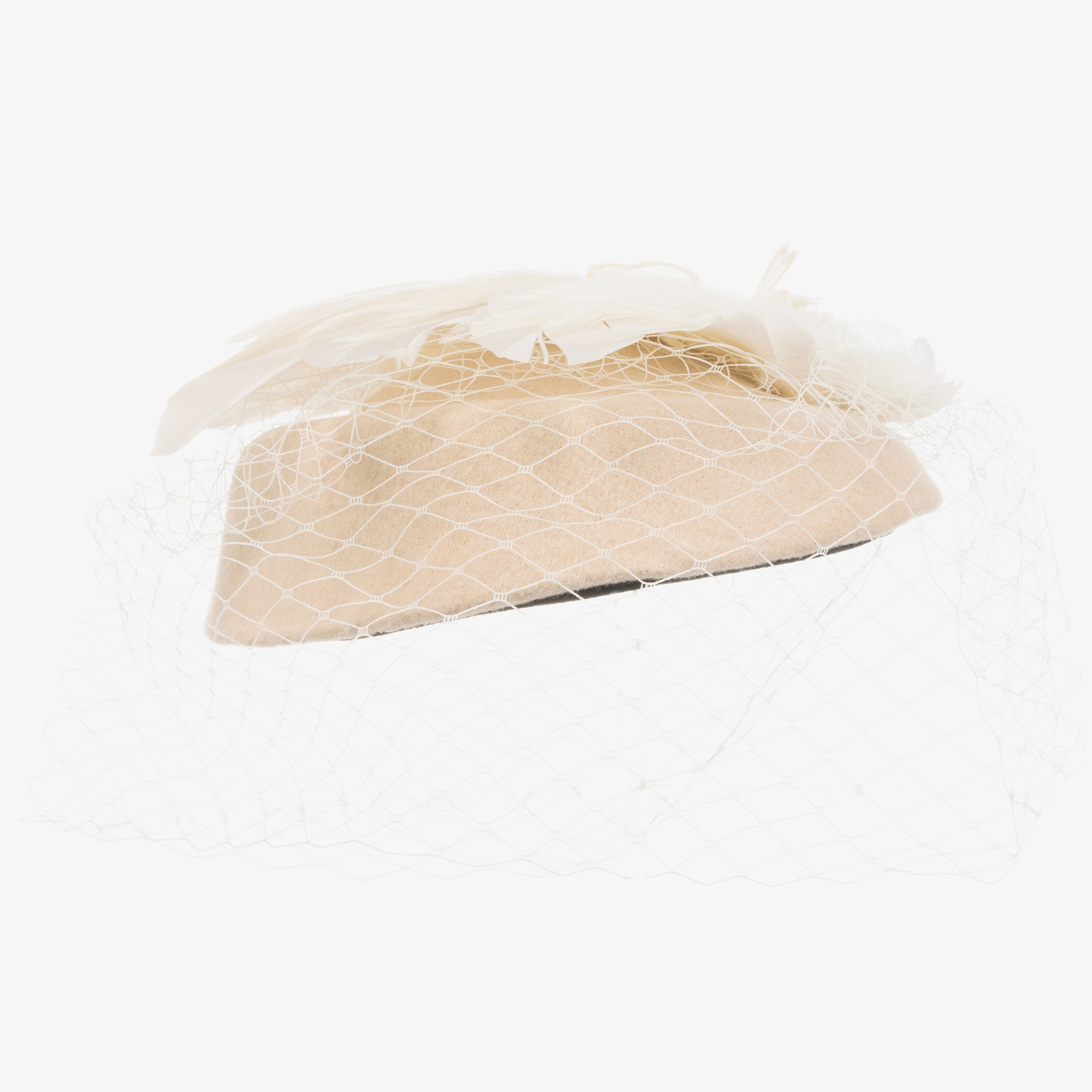 Beige & Ivory Occasion Hat - View 3