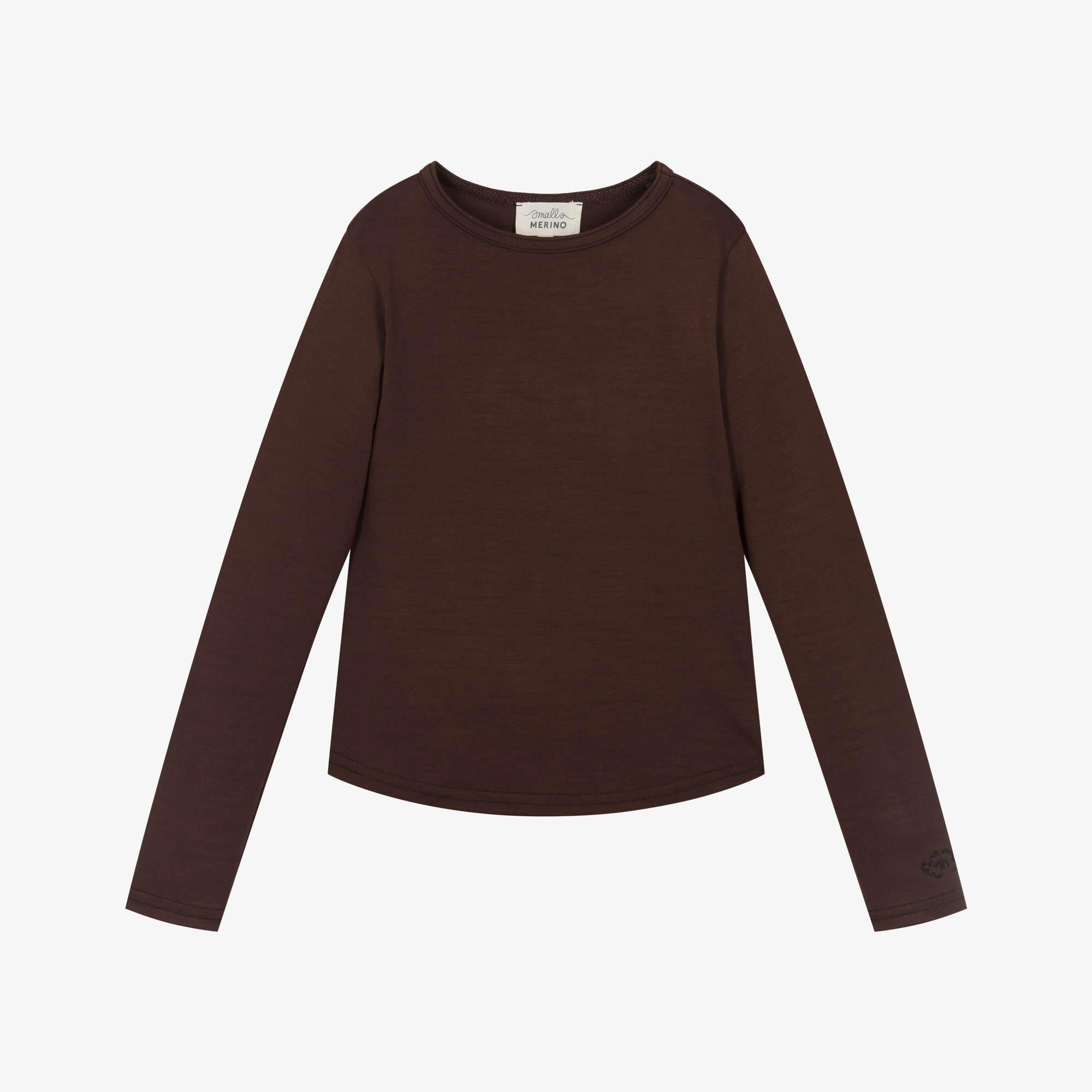 Chocolate Brown Ultrafine Merino Wool Top - View 1