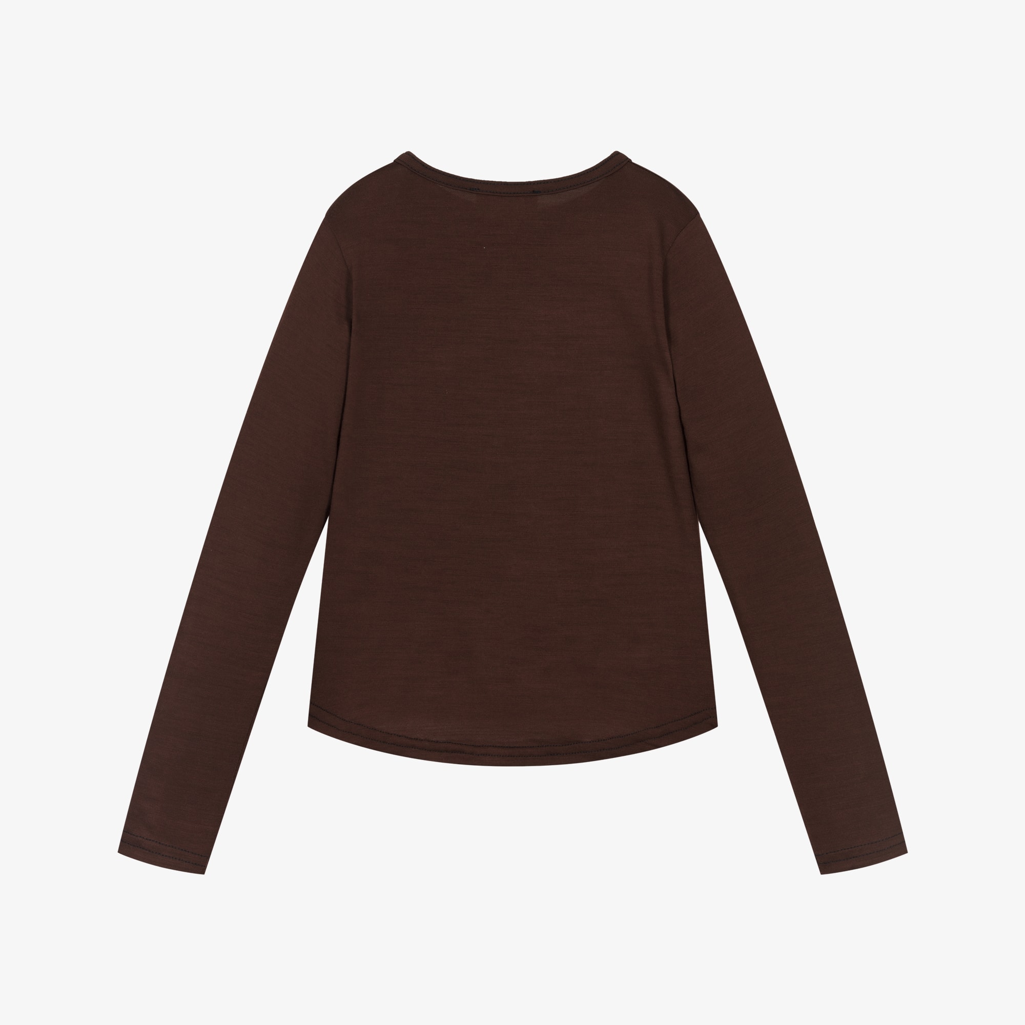 Chocolate Brown Ultrafine Merino Wool Top - View 2