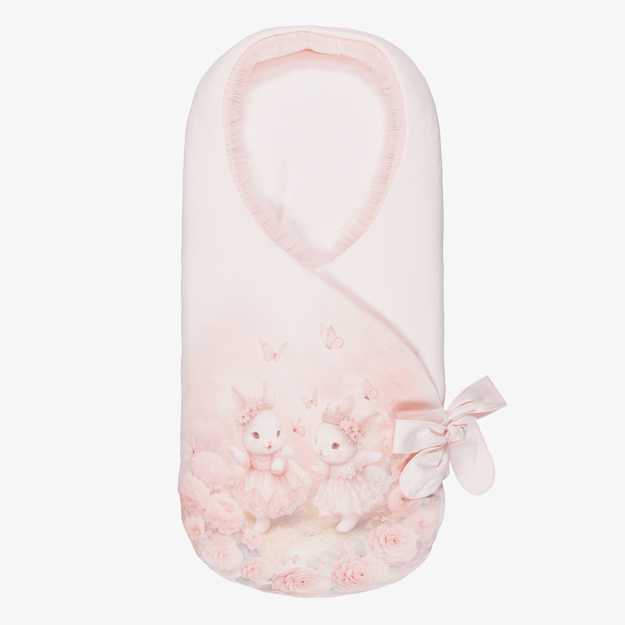 Pink Cotton Bunny Rabbit Padded Nest (68cm) - View 1