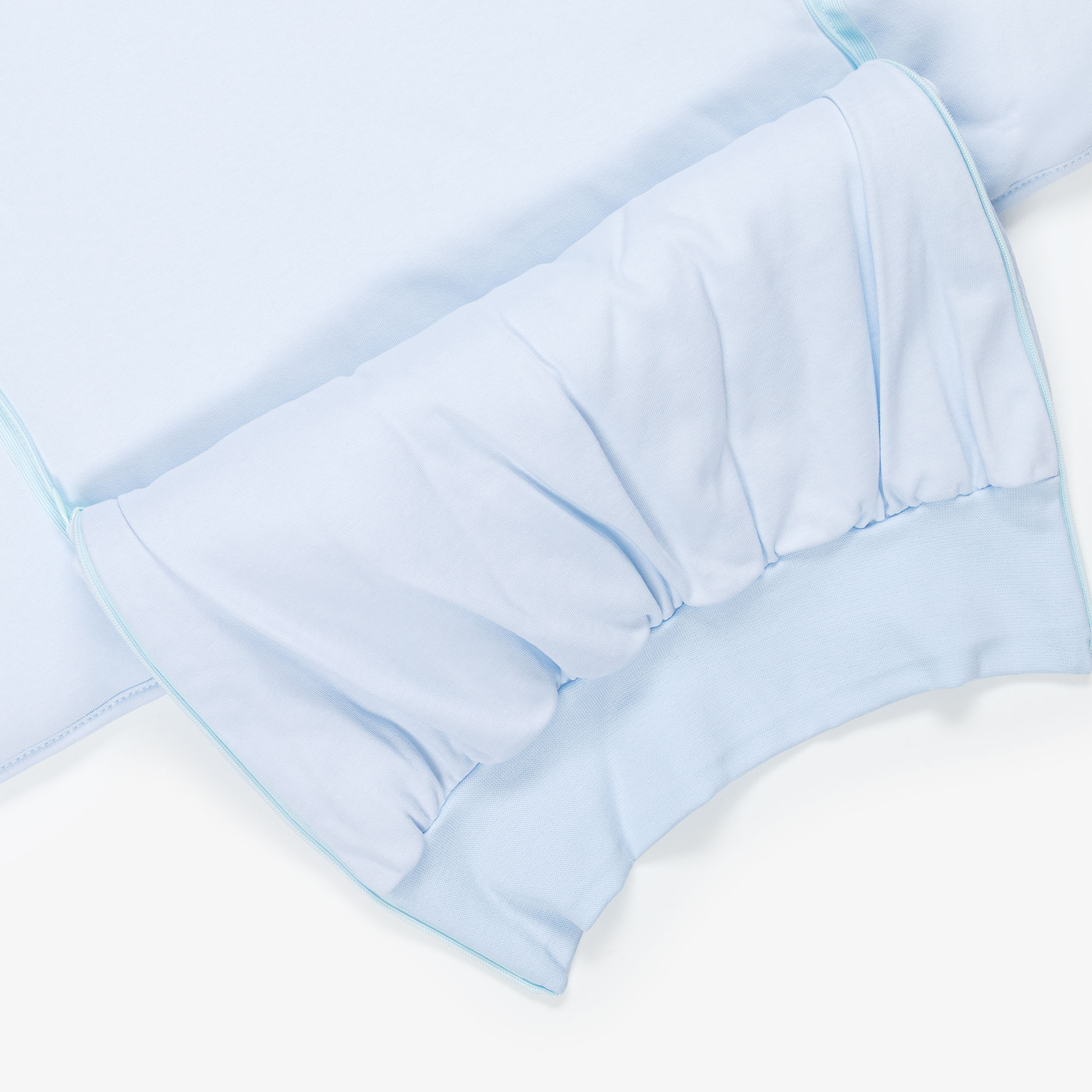 White & Blue Cotton Teddy & Train Print Nest (64cm) - View 7