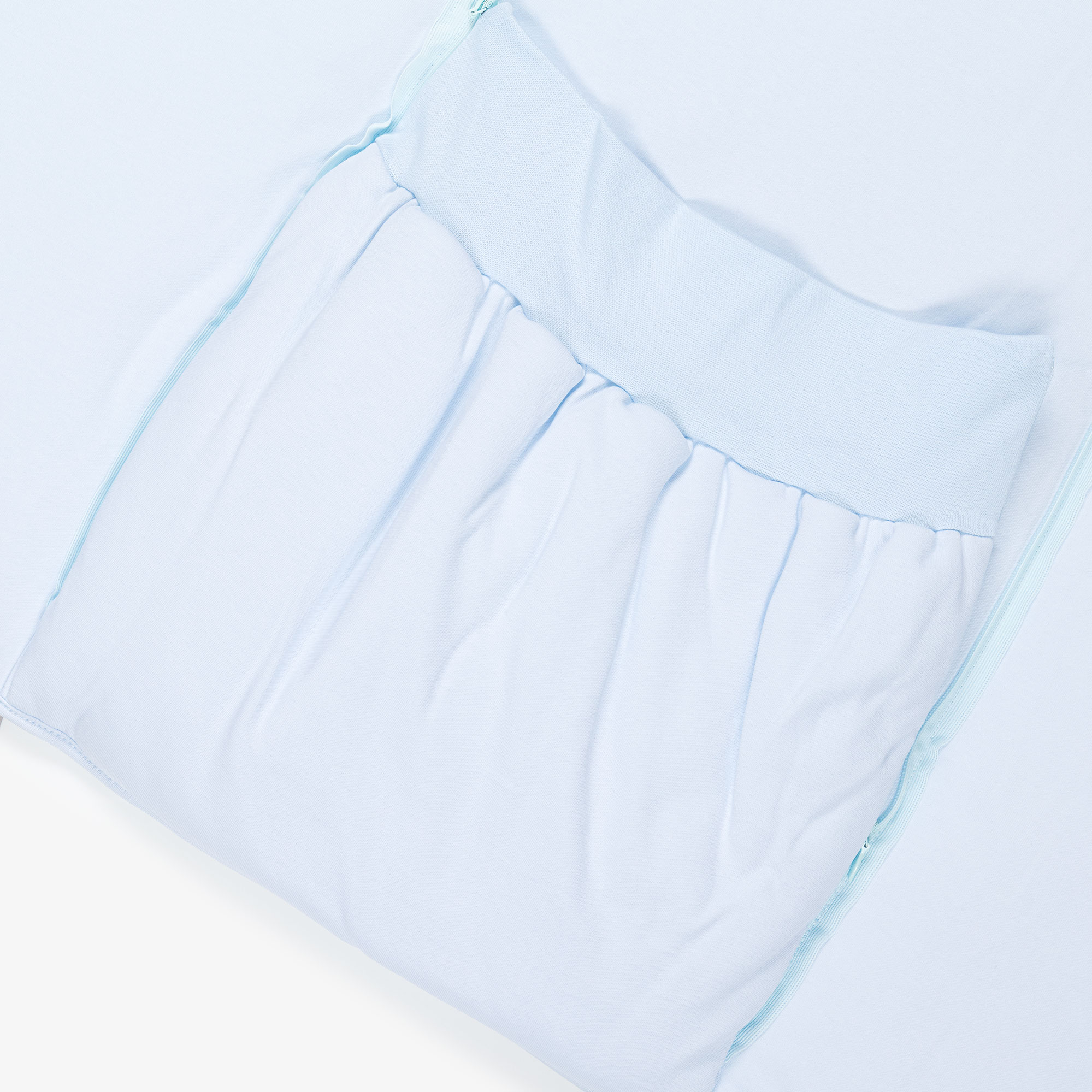 White & Blue Cotton Teddy & Train Print Nest (64cm) - View 8