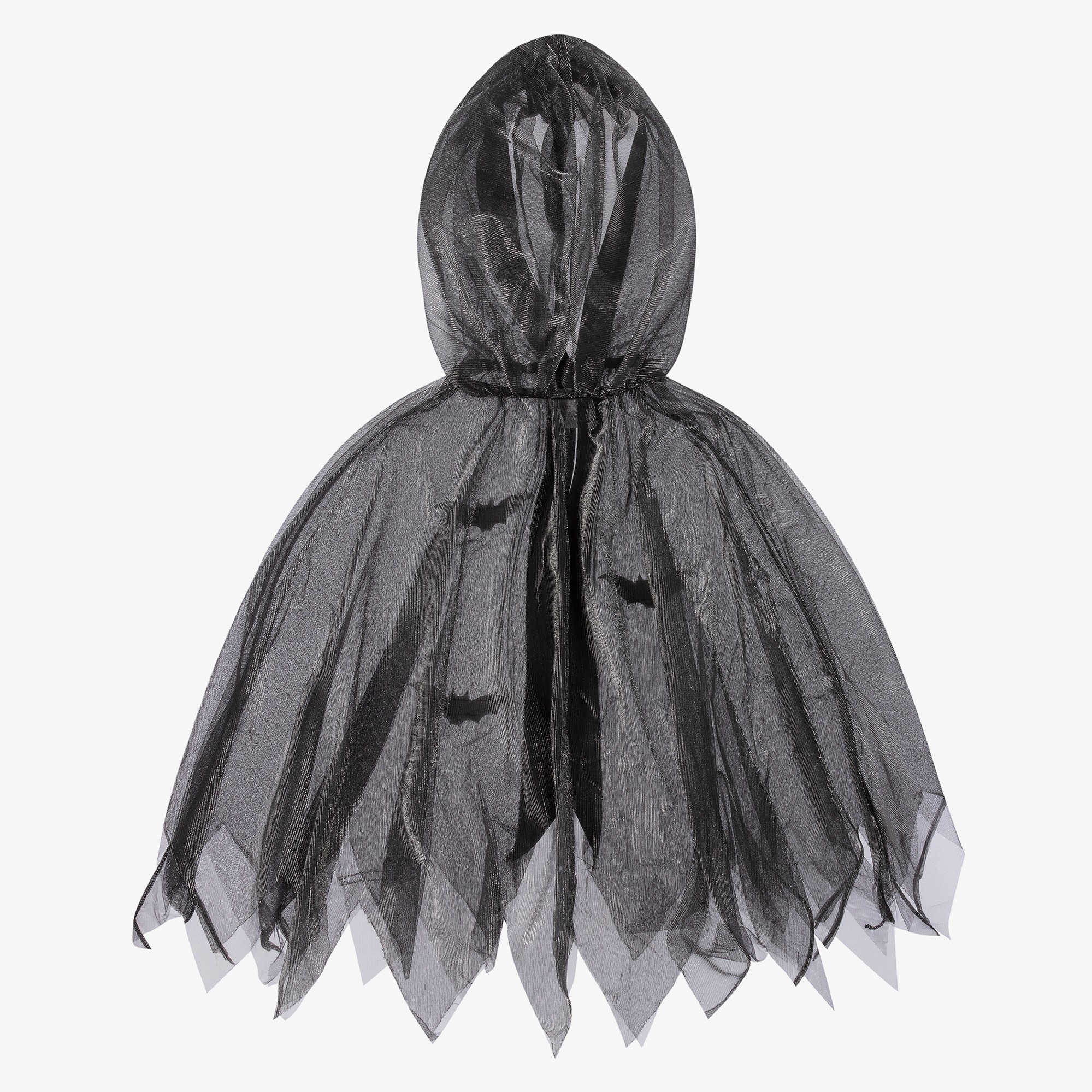Black Glitter Bat Costume Cape - View 4