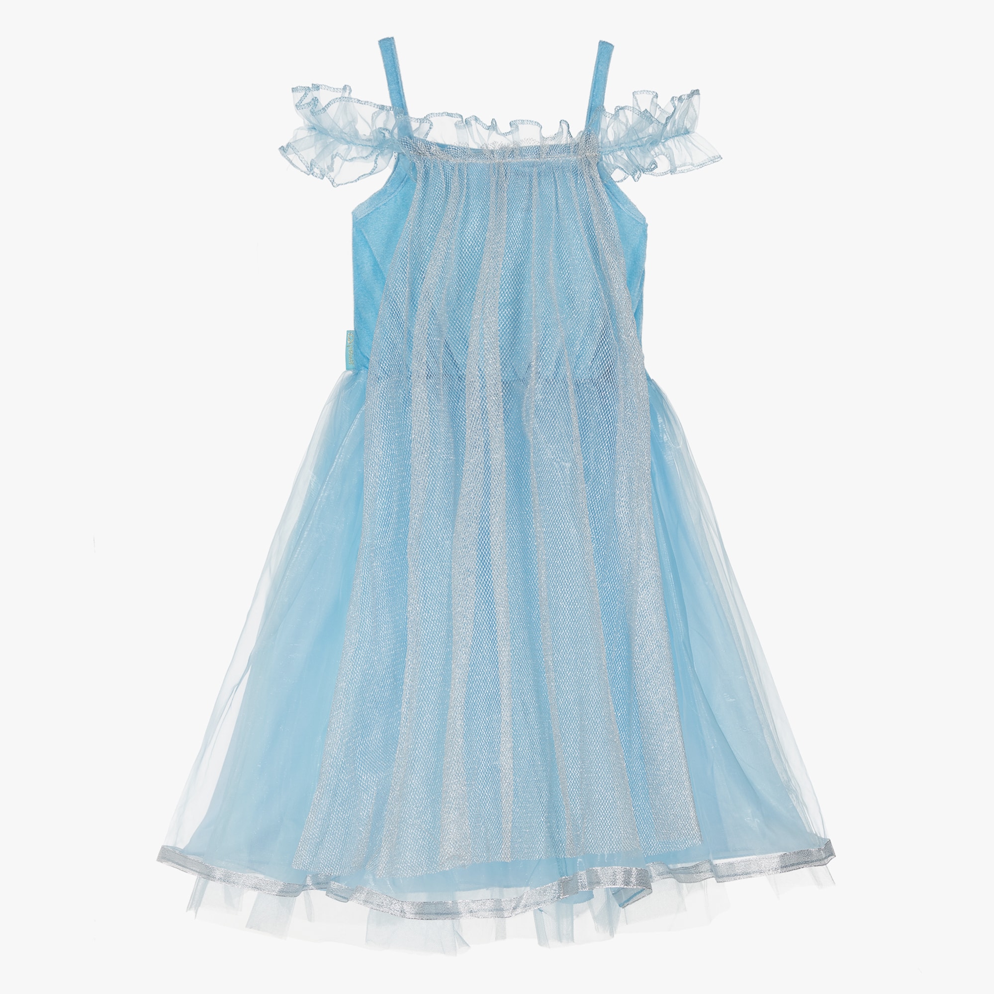 Blue Ice-Queen Costume Dress - View 3