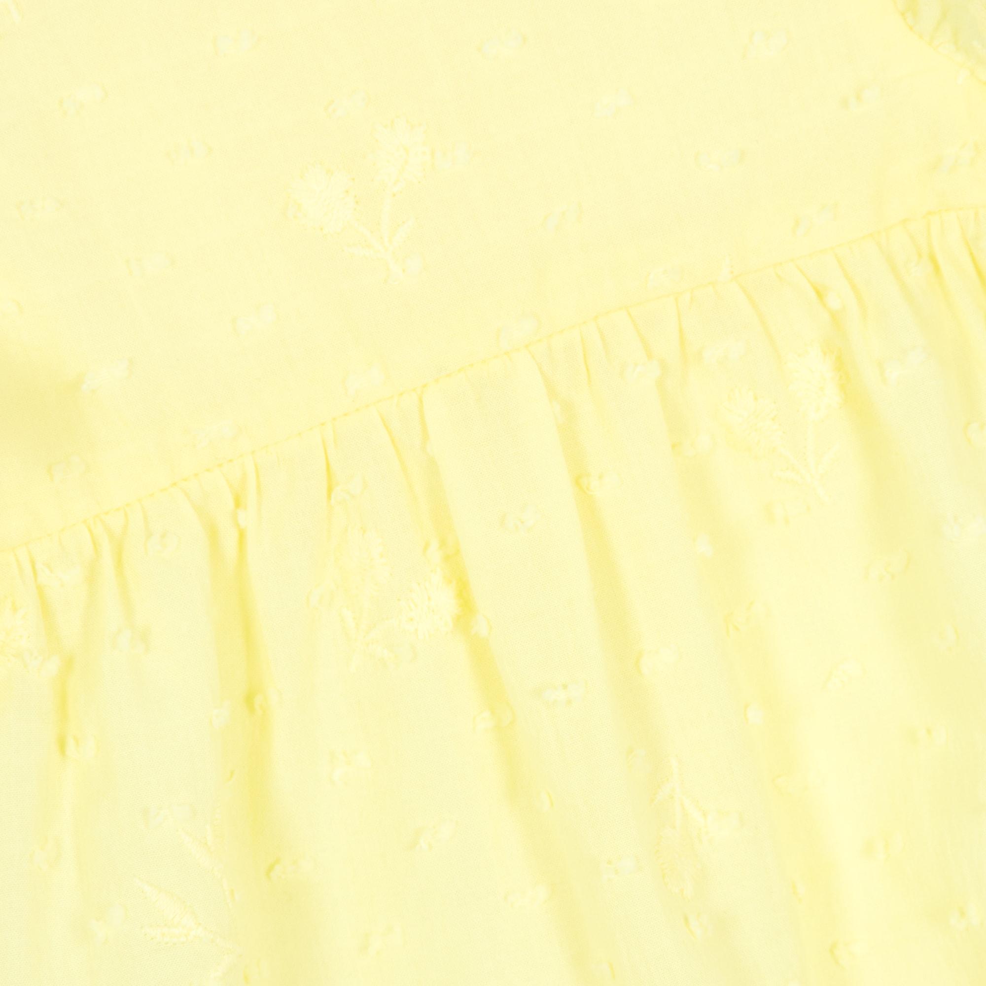 Baby Girls Embroidered Yellow Plumetis Cotton Shorts Set - View 5