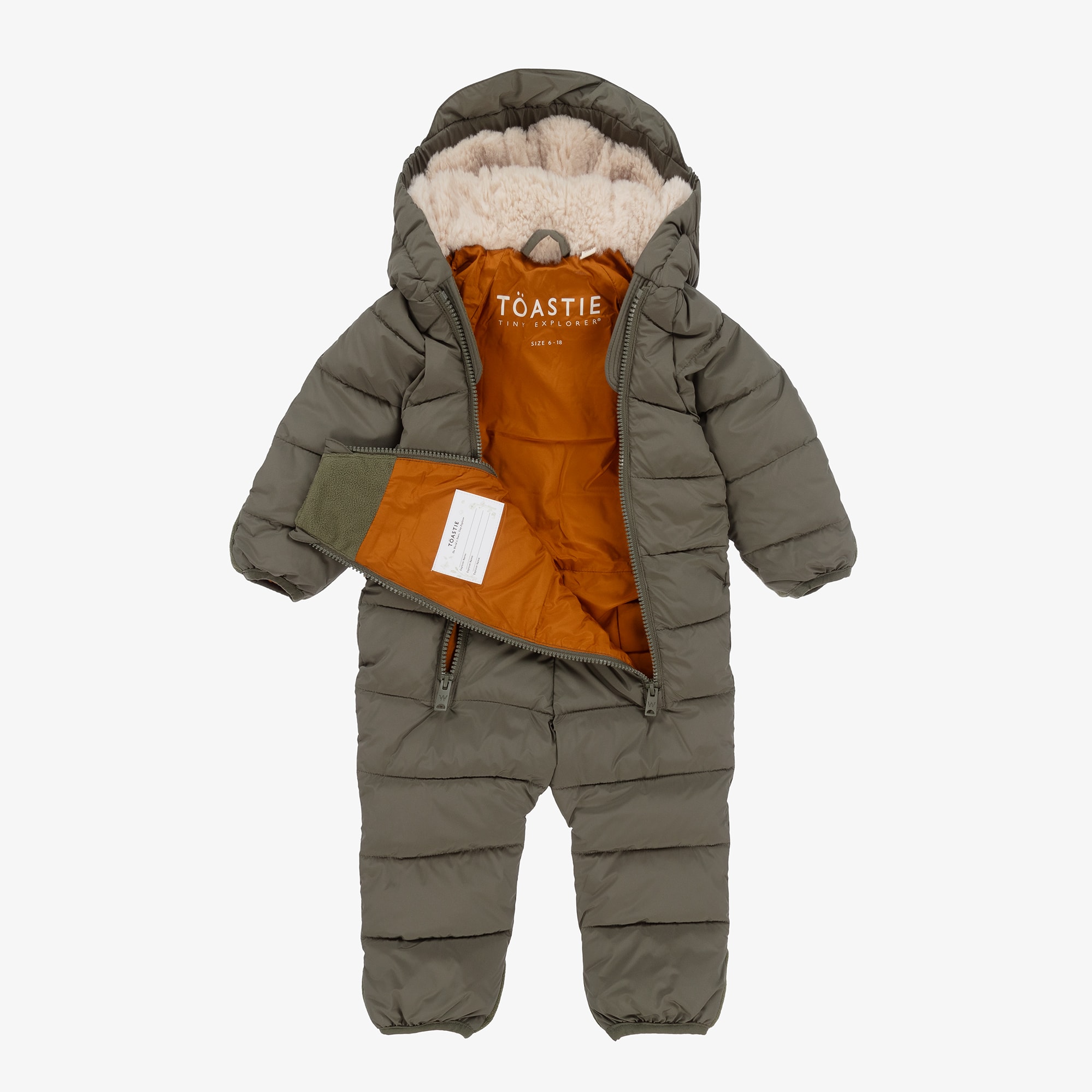 Sage Green Padded Snowsuit - View 4