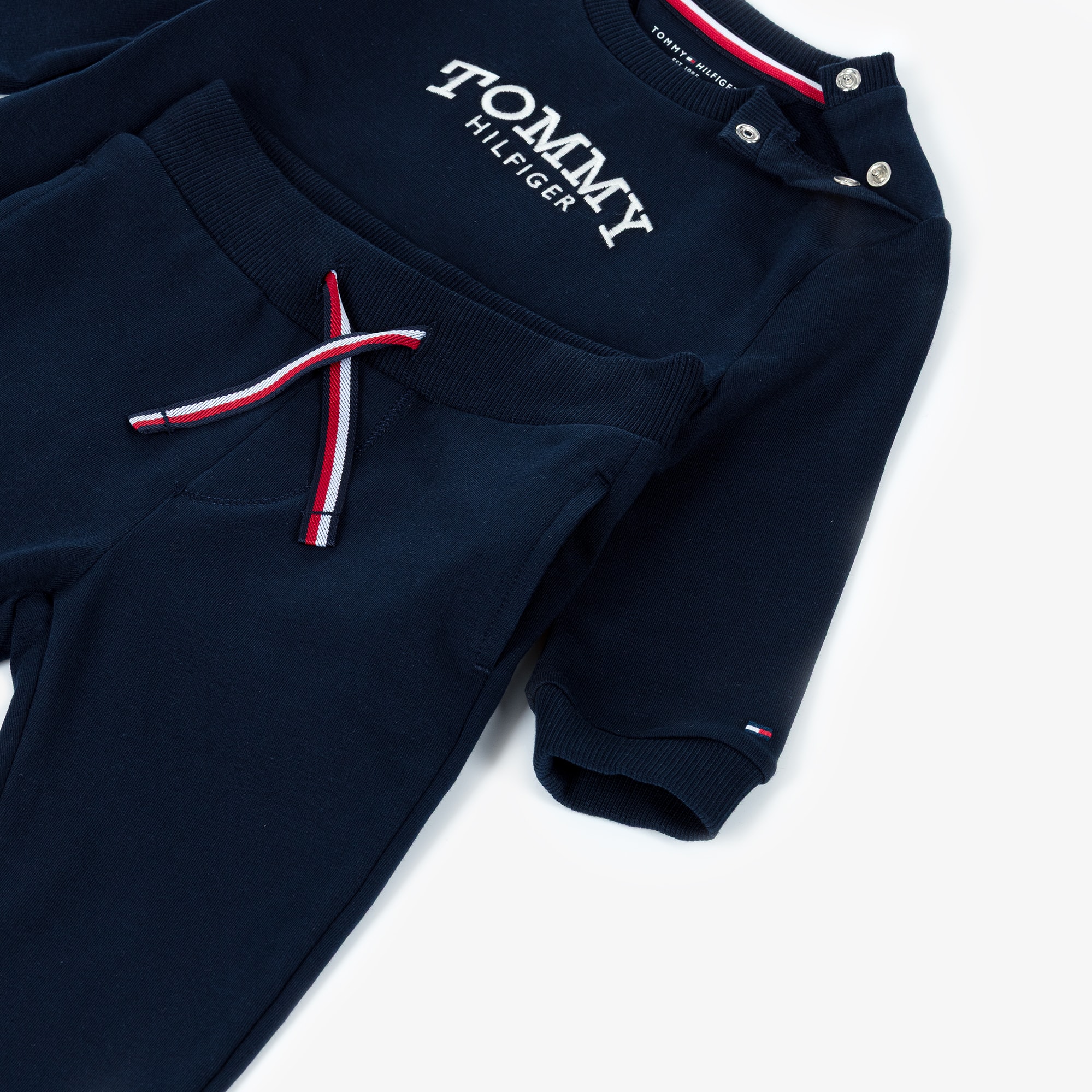 Aqua Blue Cotton Embroidered Logo Tracksuit - View 4