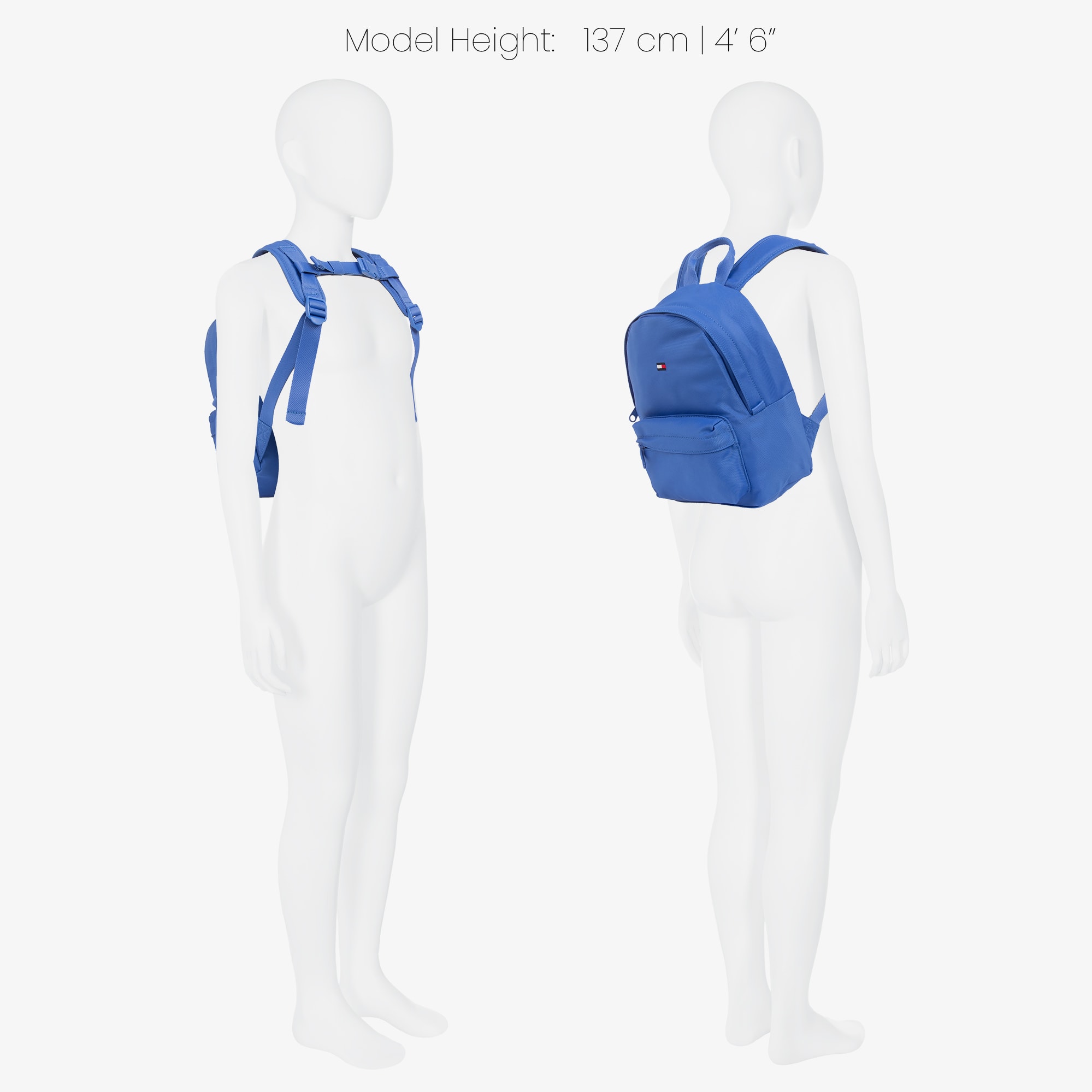 Blue Canvas Mini Backpack (29cm) - View 2