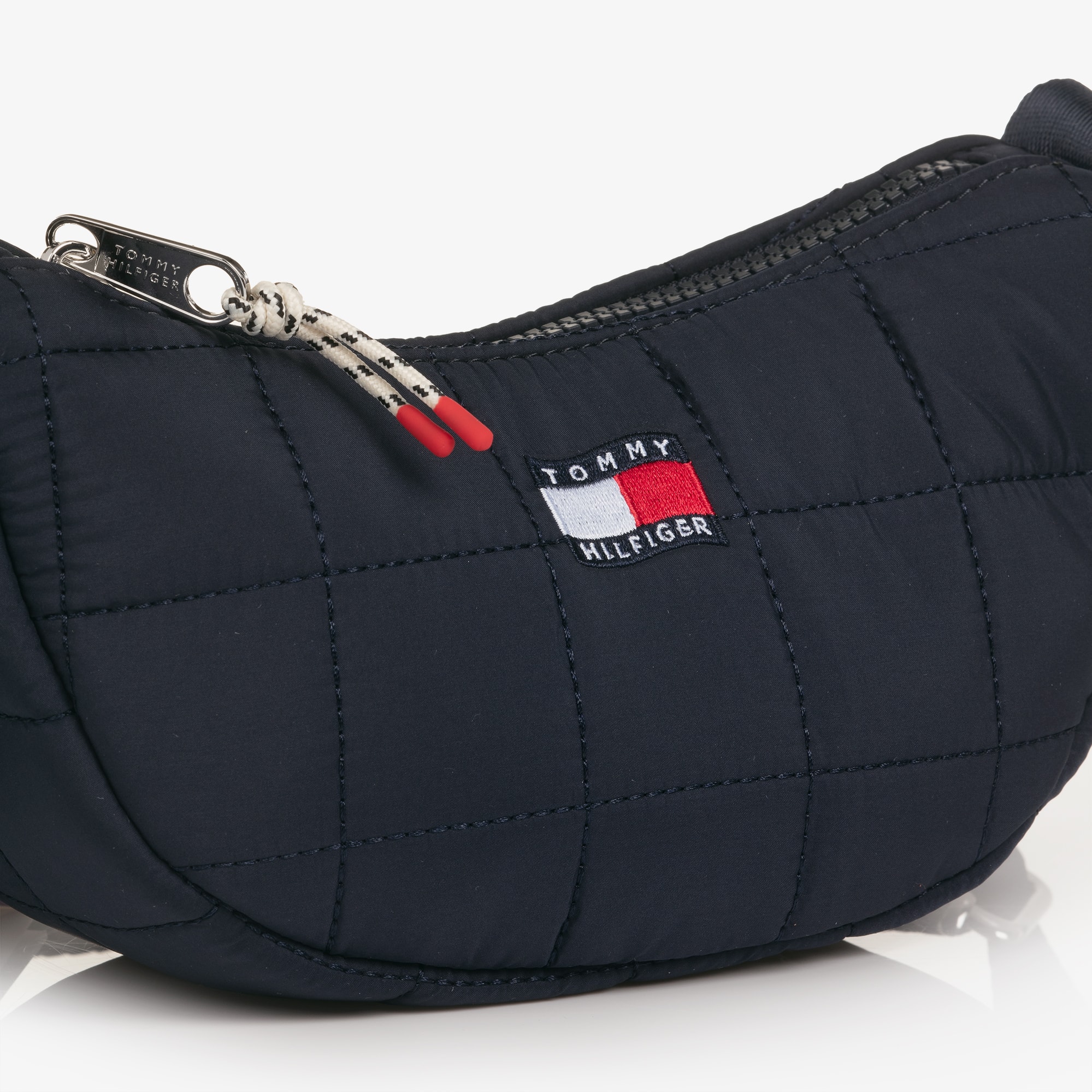 Girls Navy Blue Quilted Crossbody Bag (22cm) - View 6