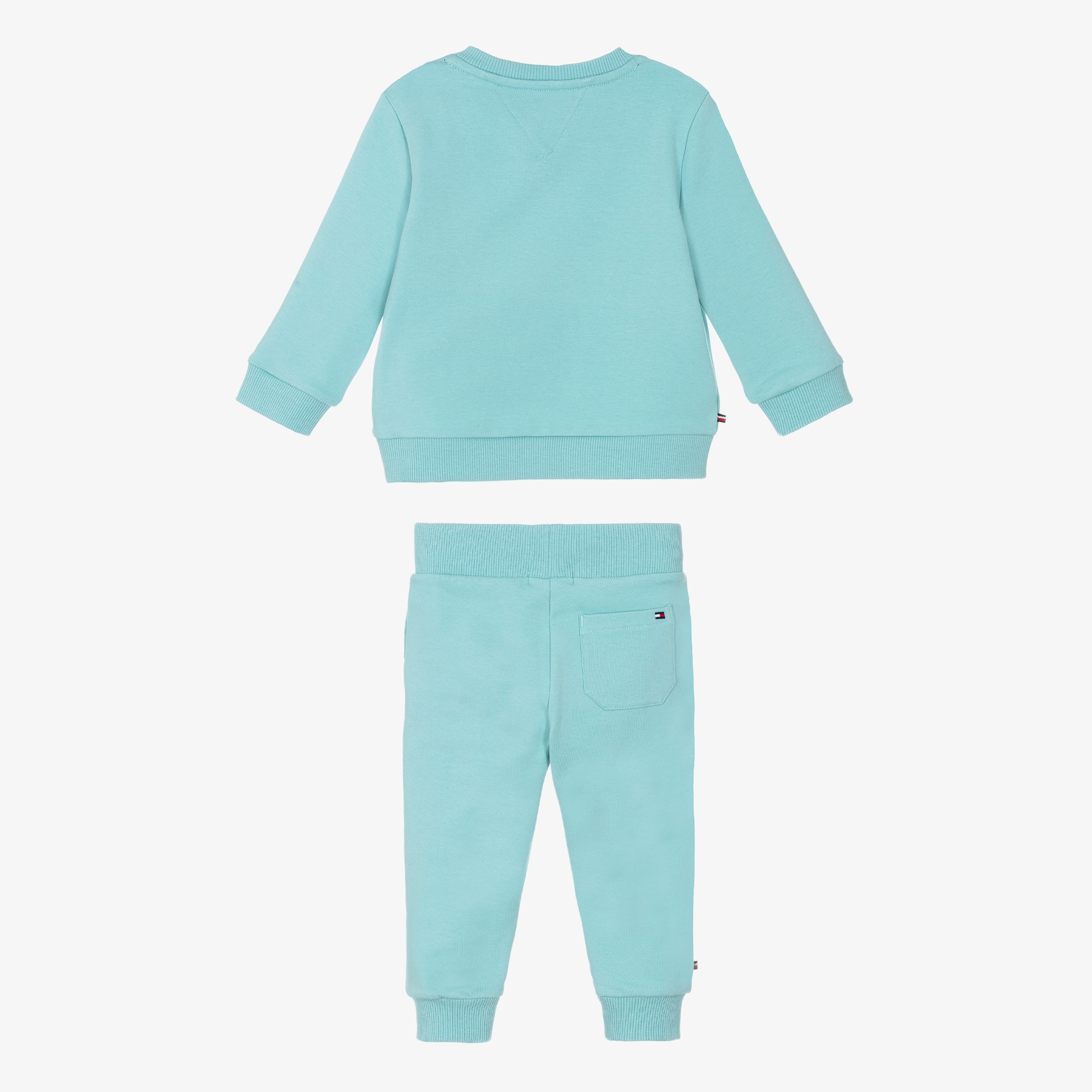 Navy Blue Cotton Embroidered Logo Tracksuit - View 3