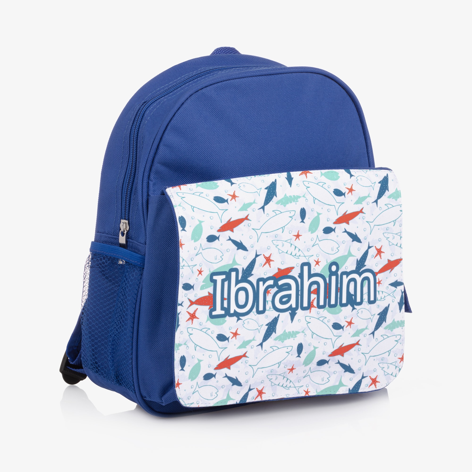 Boys Blue Personalised Shark Backpack (30cm) - View 3