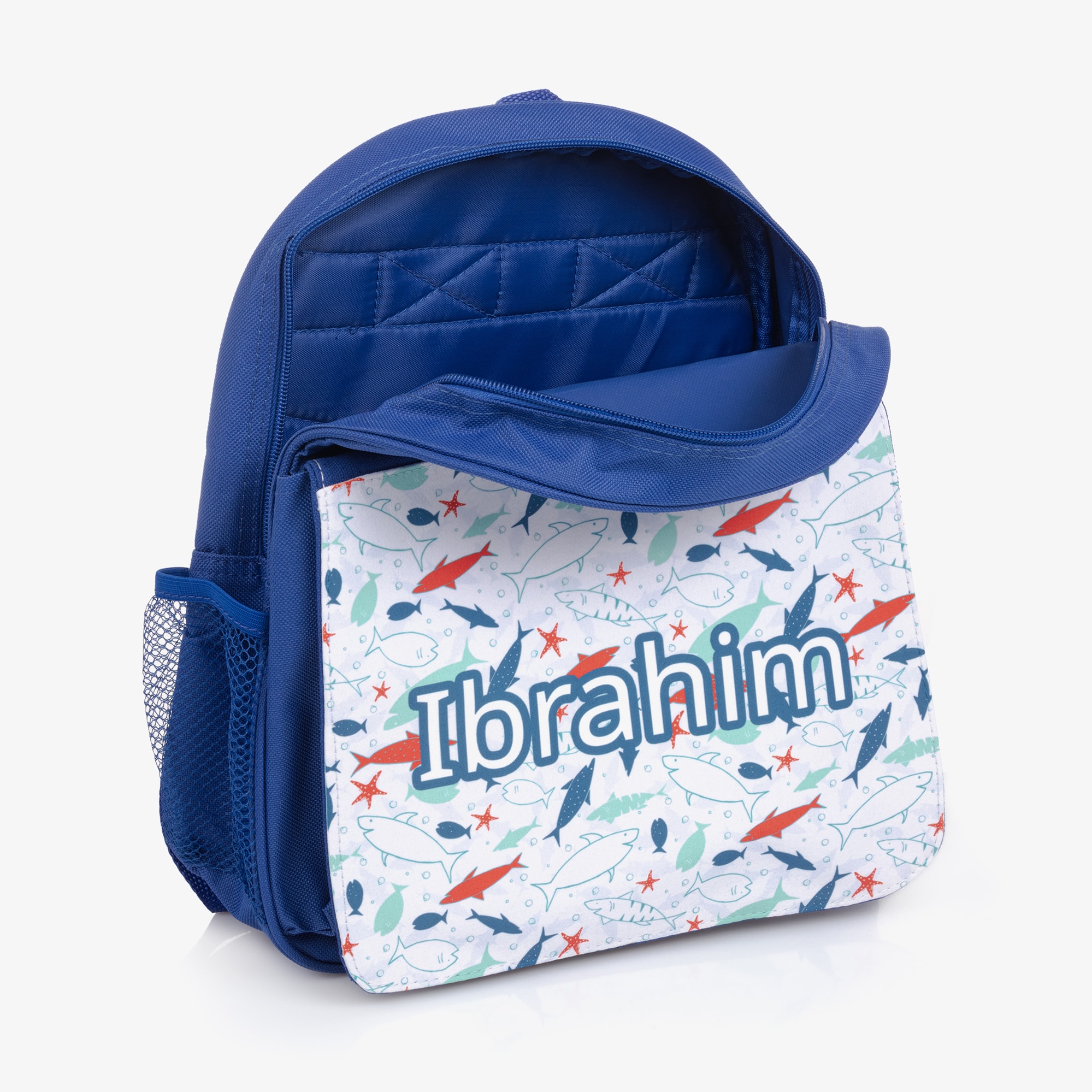 Boys Blue Personalised Shark Backpack (30cm) - View 5