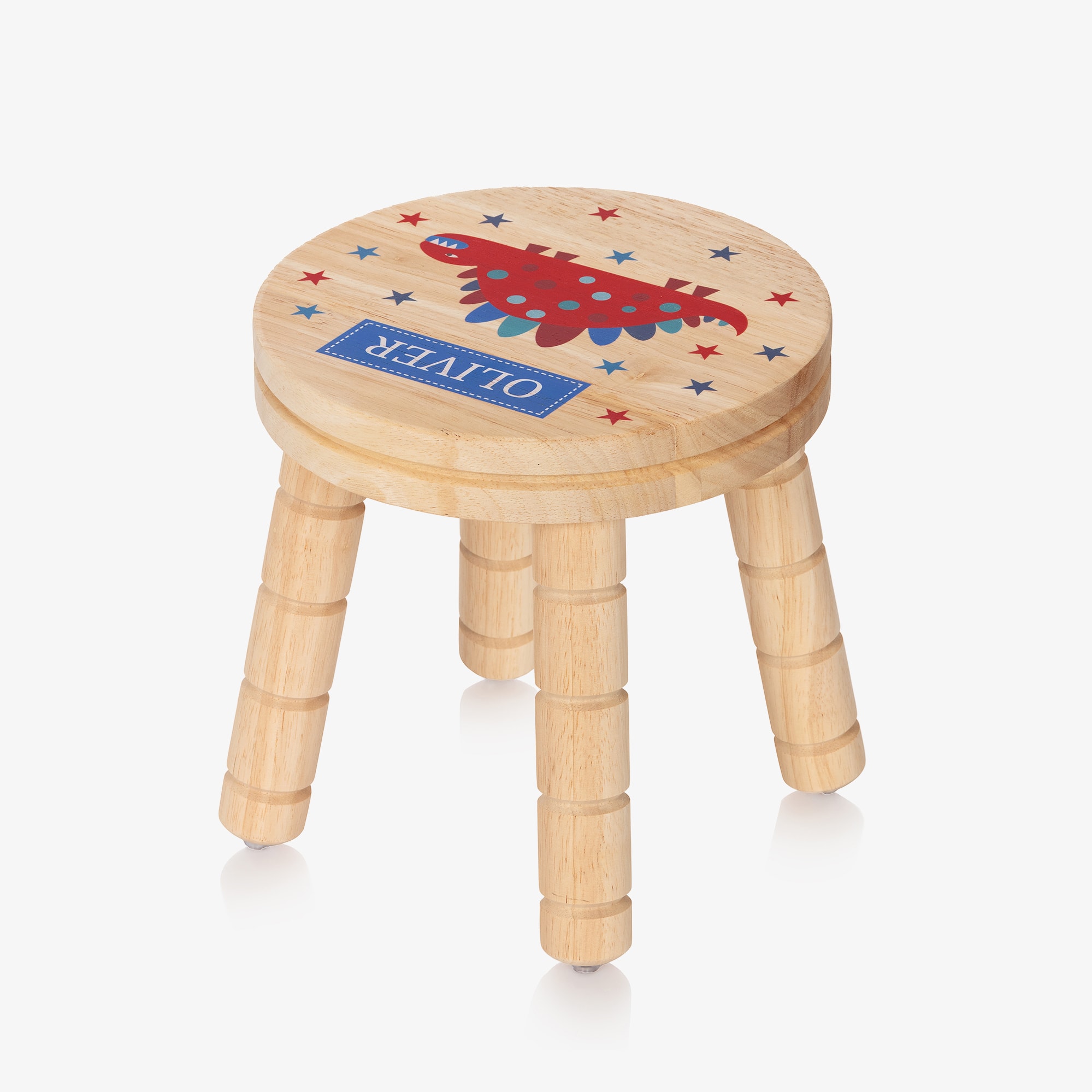 Personalised Wooden Dinosaur Stool - View 3