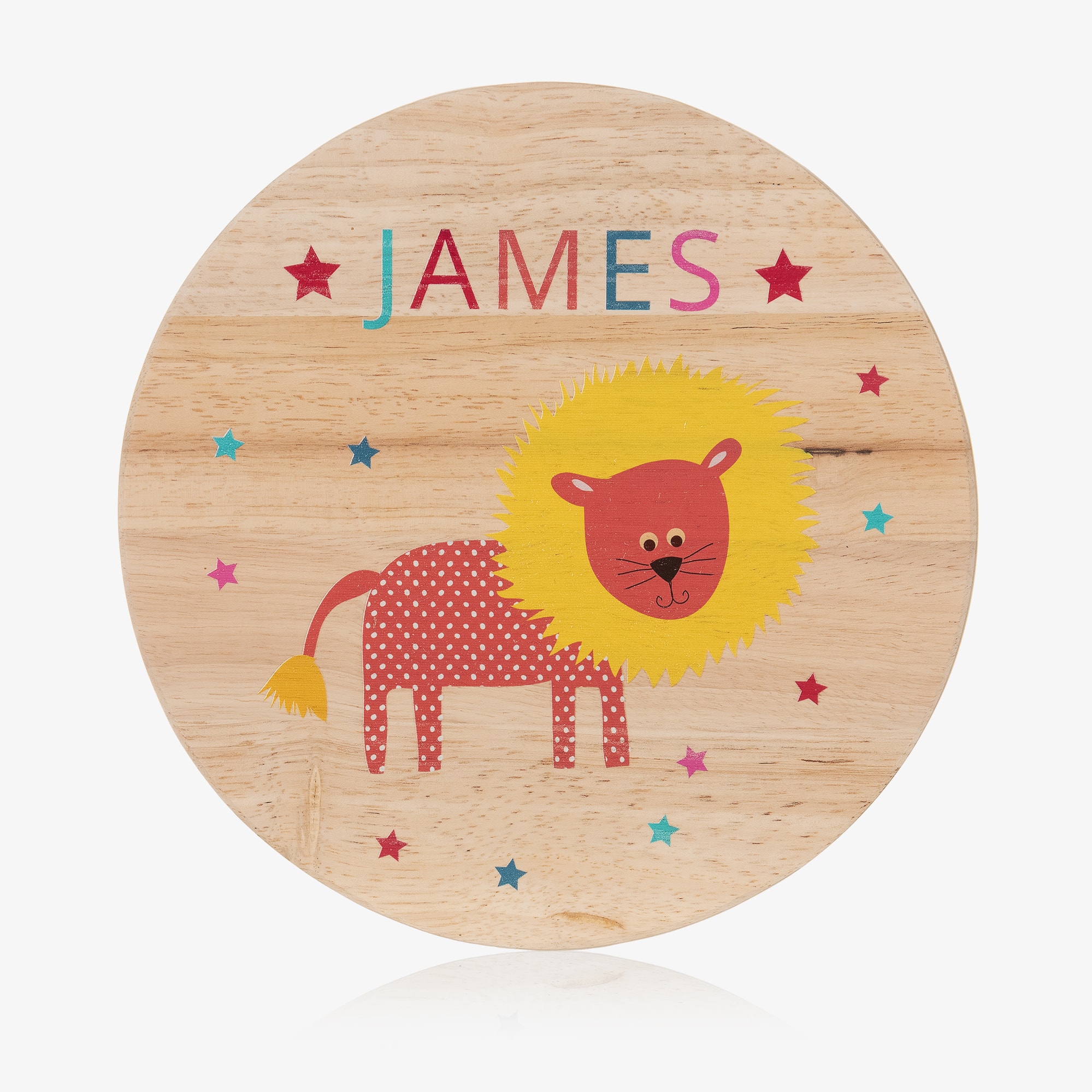 Personalised Wooden Lion Stool - View 2
