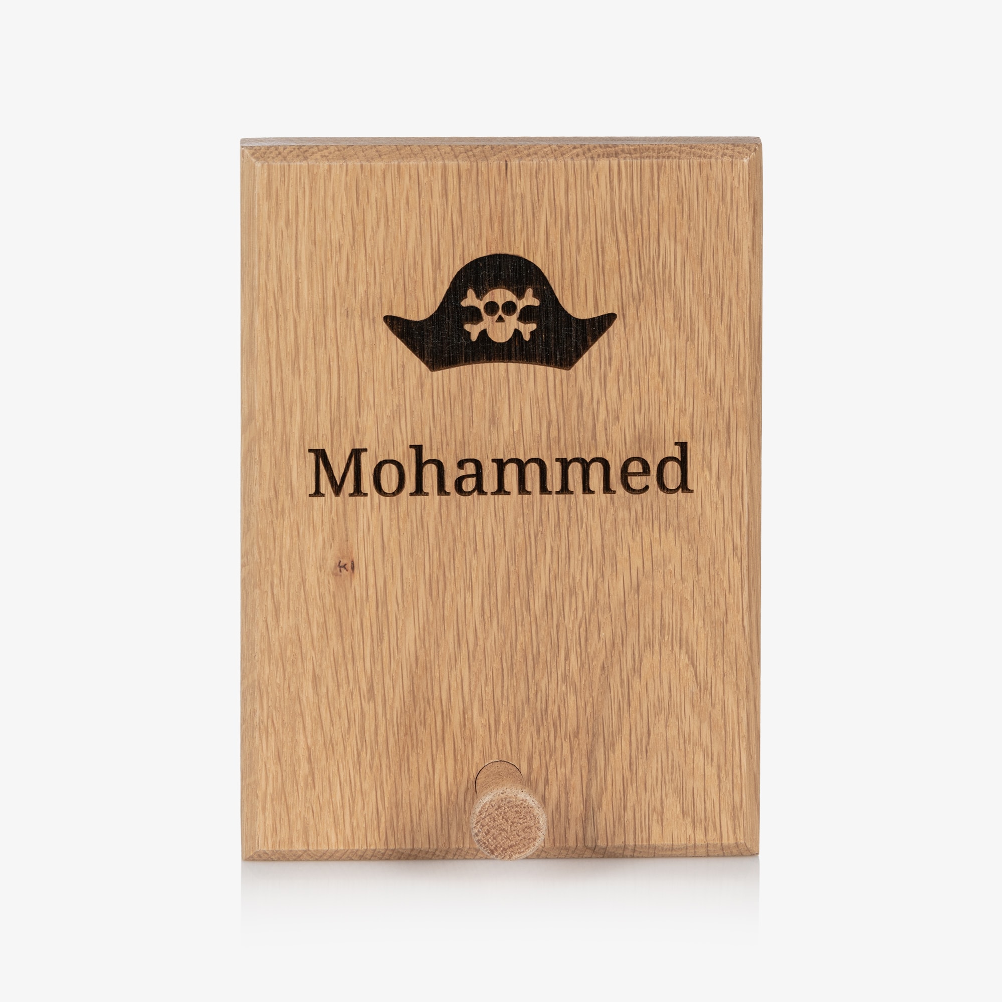 Personalised Wooden Pirate Hat Peg Hook (18cm) - View 1
