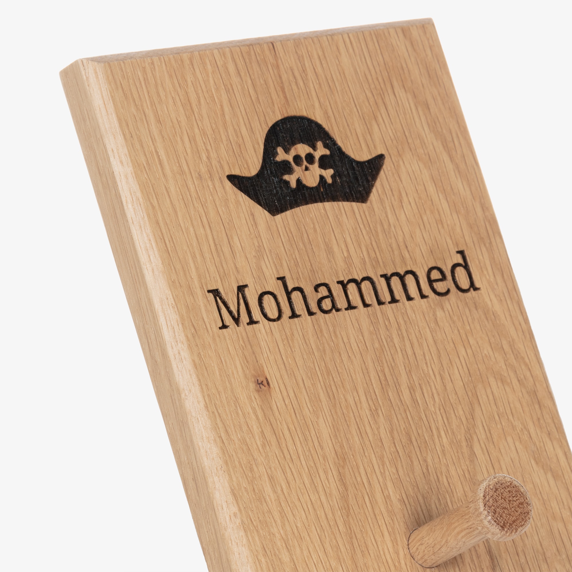 Personalised Wooden Pirate Hat Peg Hook (18cm) - View 4