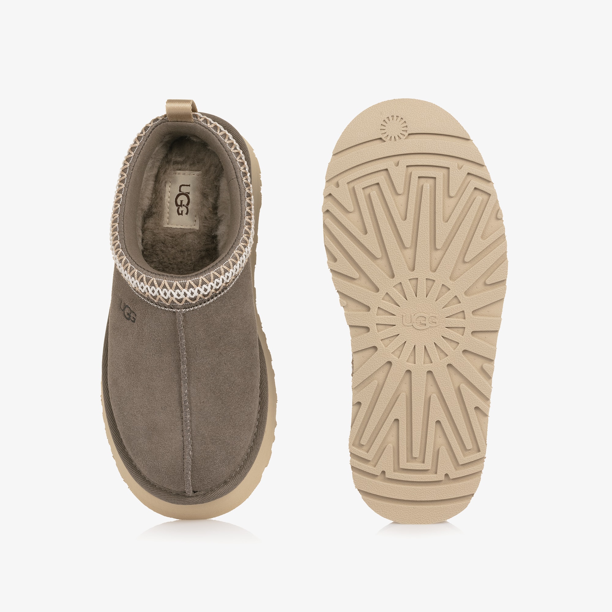 Grey Suede Leather Tazz Mules - View 3