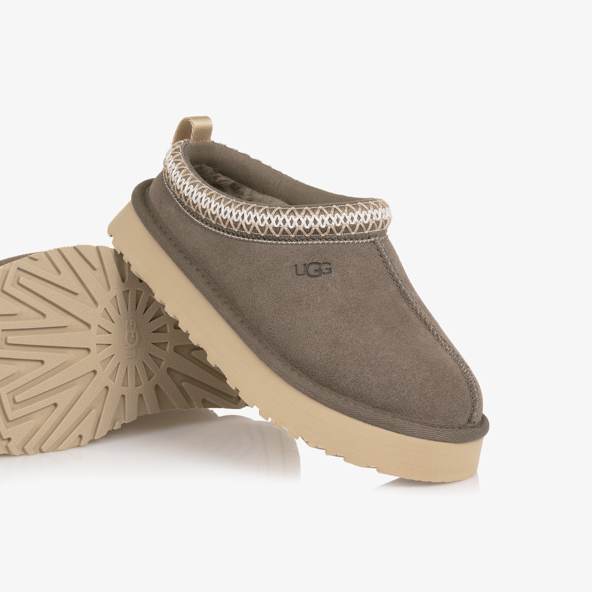 Grey Suede Leather Tazz Mules - View 5
