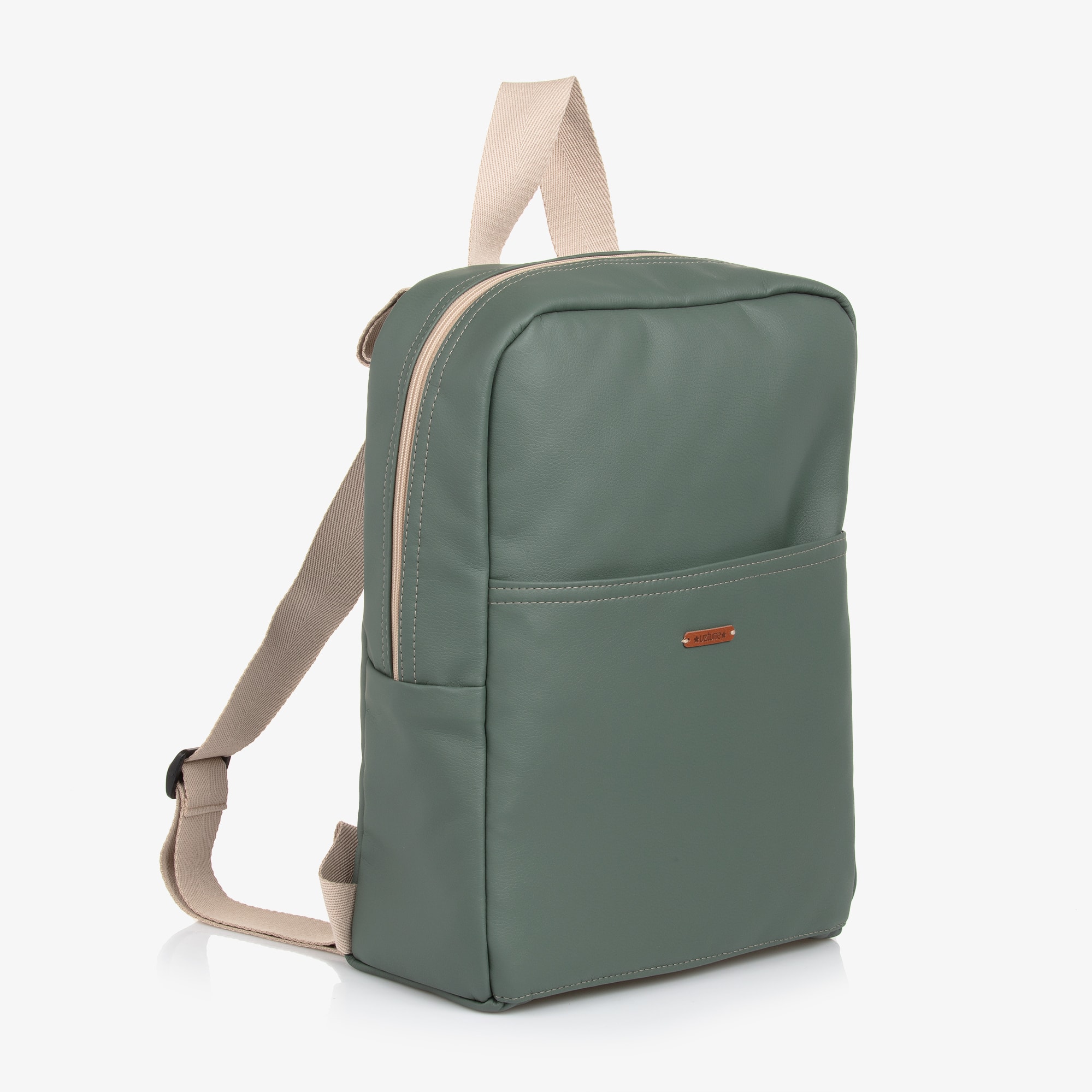 Black Faux Leather Changing Backpack (37cm) - View 3
