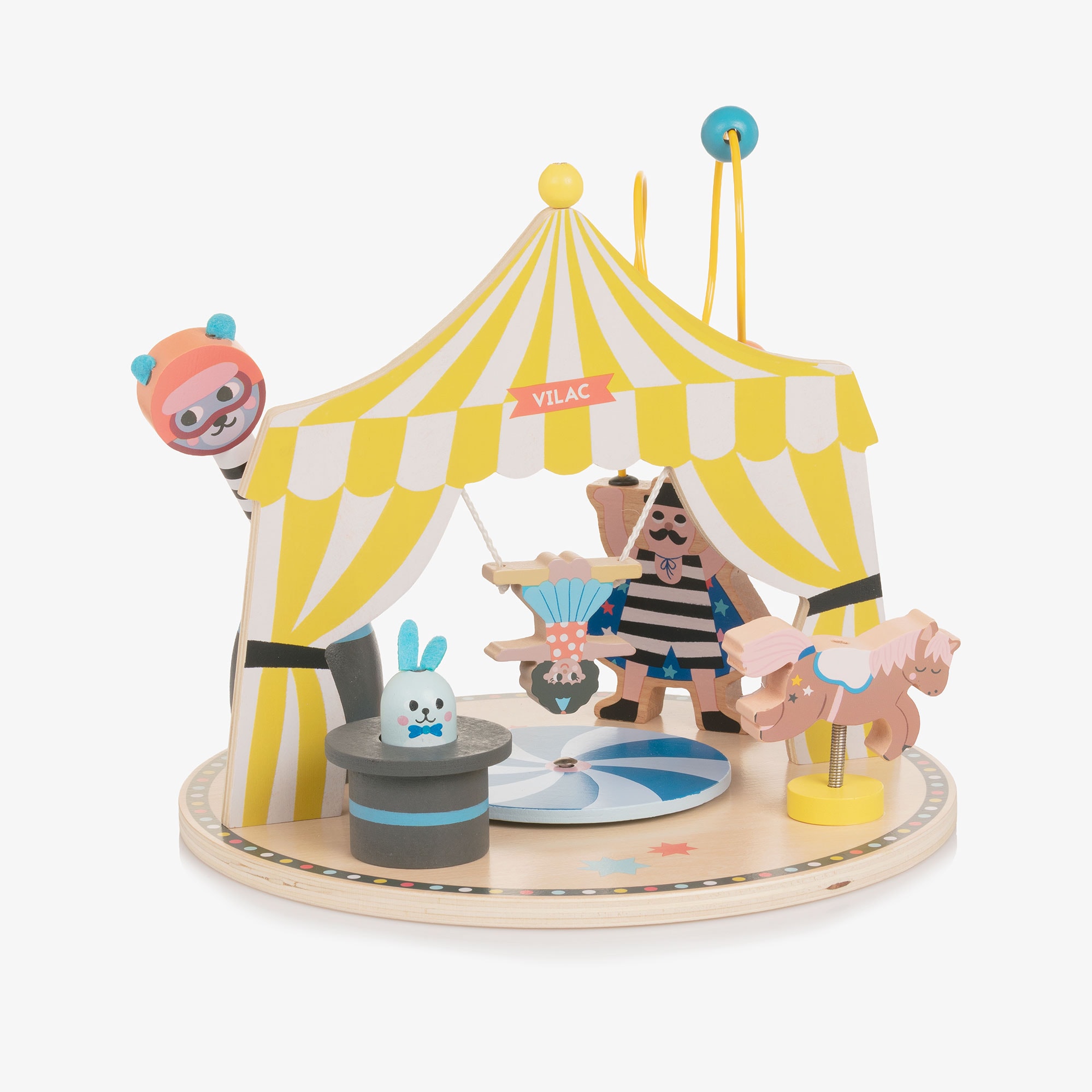 Multicolour Wooden Toy Circus (26cm) - View 1