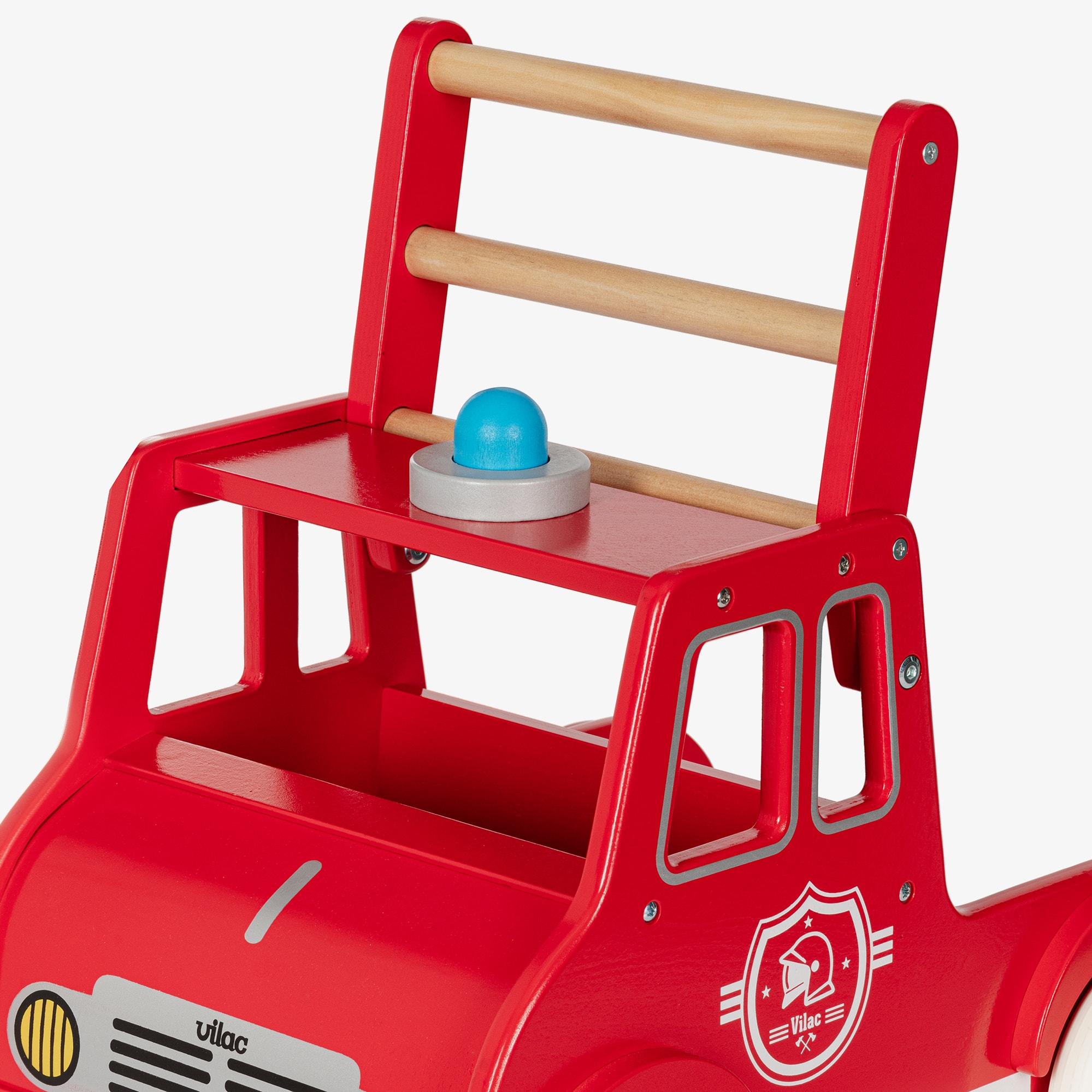 Red Wooden Fire Engine Walker (46cm) - View 5